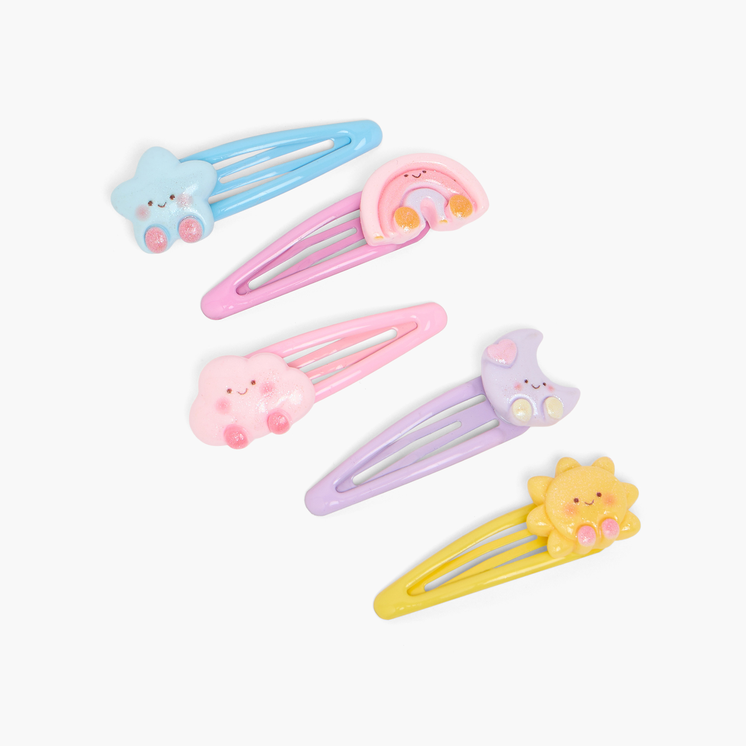 طقم مشابك شعر كبس من تشارمز - 5 قطع-girls-accessories-hairaccessories-image-3