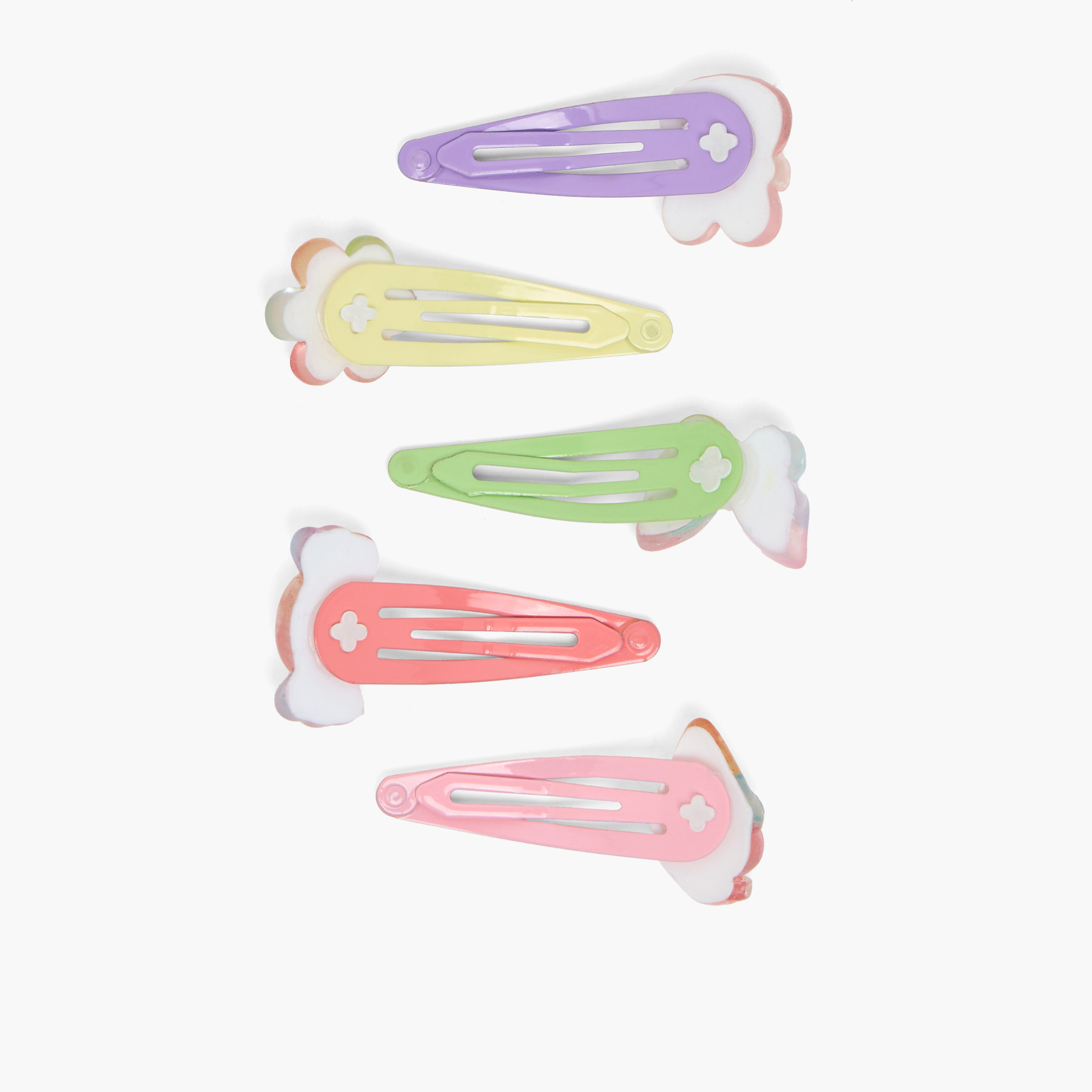 طقم مشابك شعر بزينة جليتر من تشارمز - 5 قطع-girls-accessories-hairaccessories-image-2