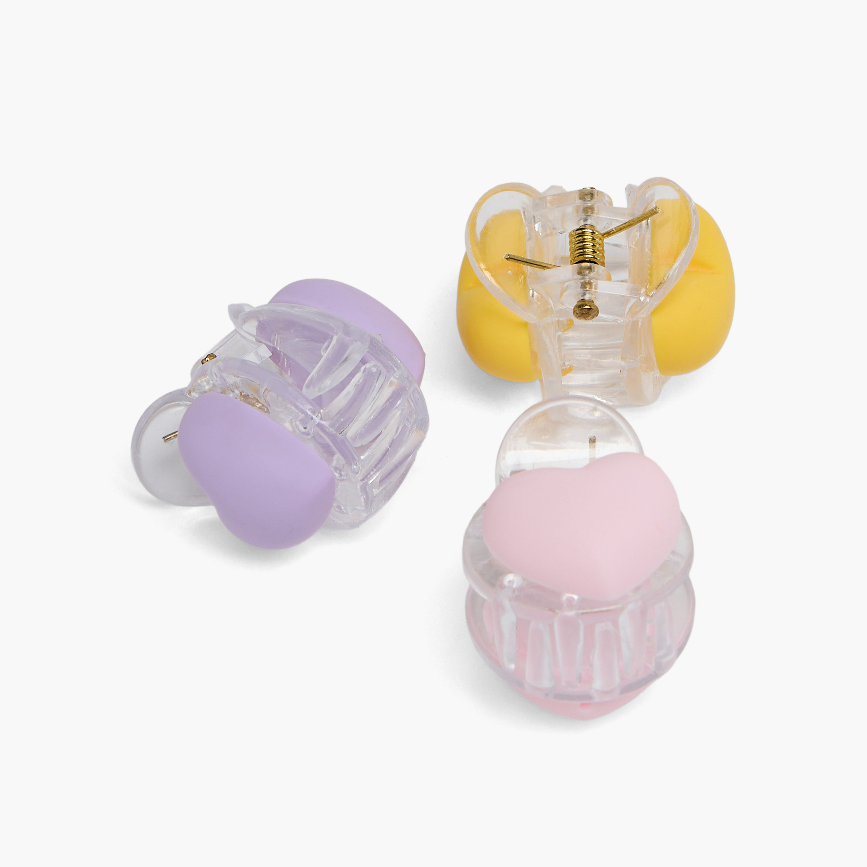 Pack of 6 Charmz Heart Claw Clips with Glossy Finish-girls-accessories-hairaccessories-image-9