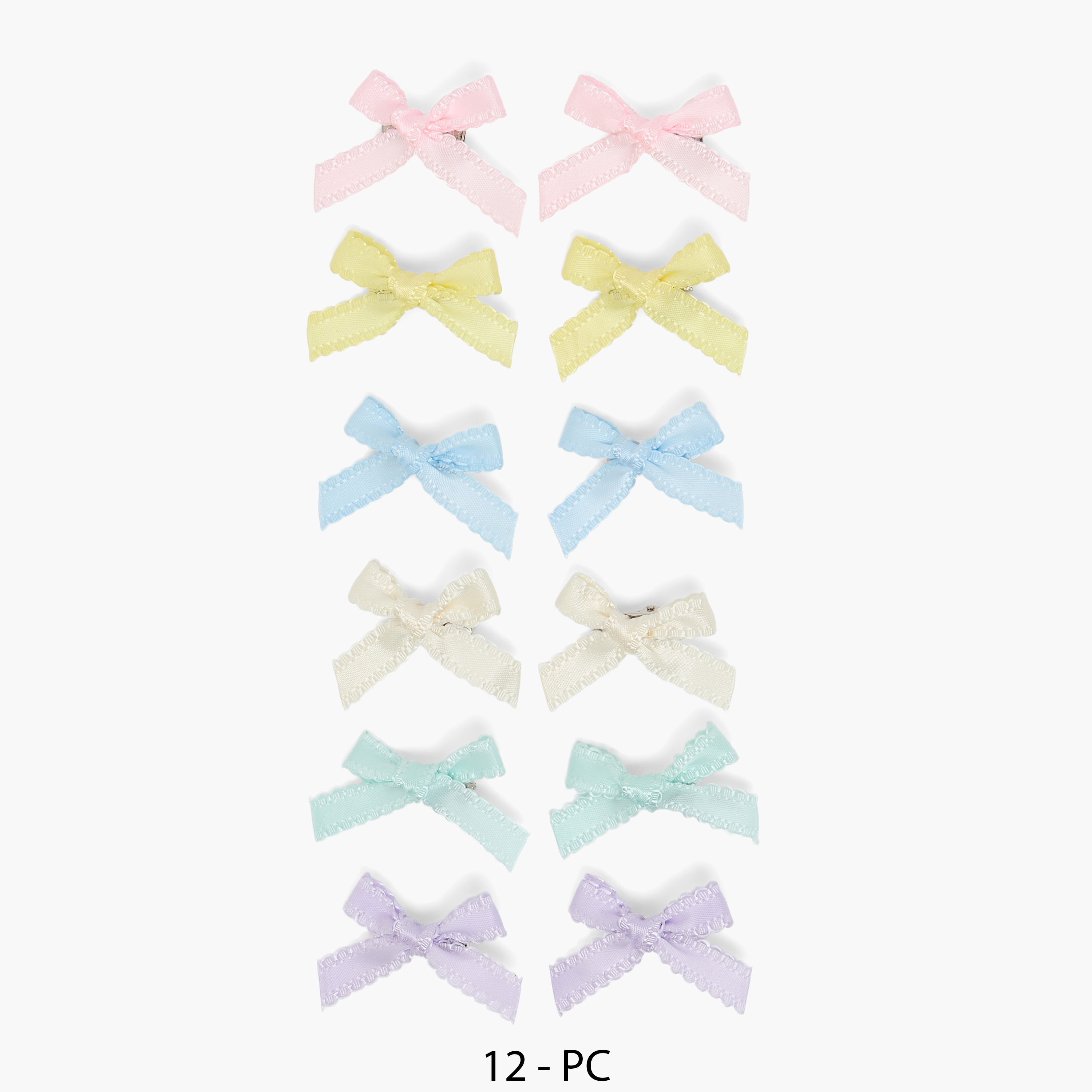 مجموعة مشابك شعر بفيونكة ناعمة 12 قطعة من تشارمز-girls-accessories-hairaccessories-image-1