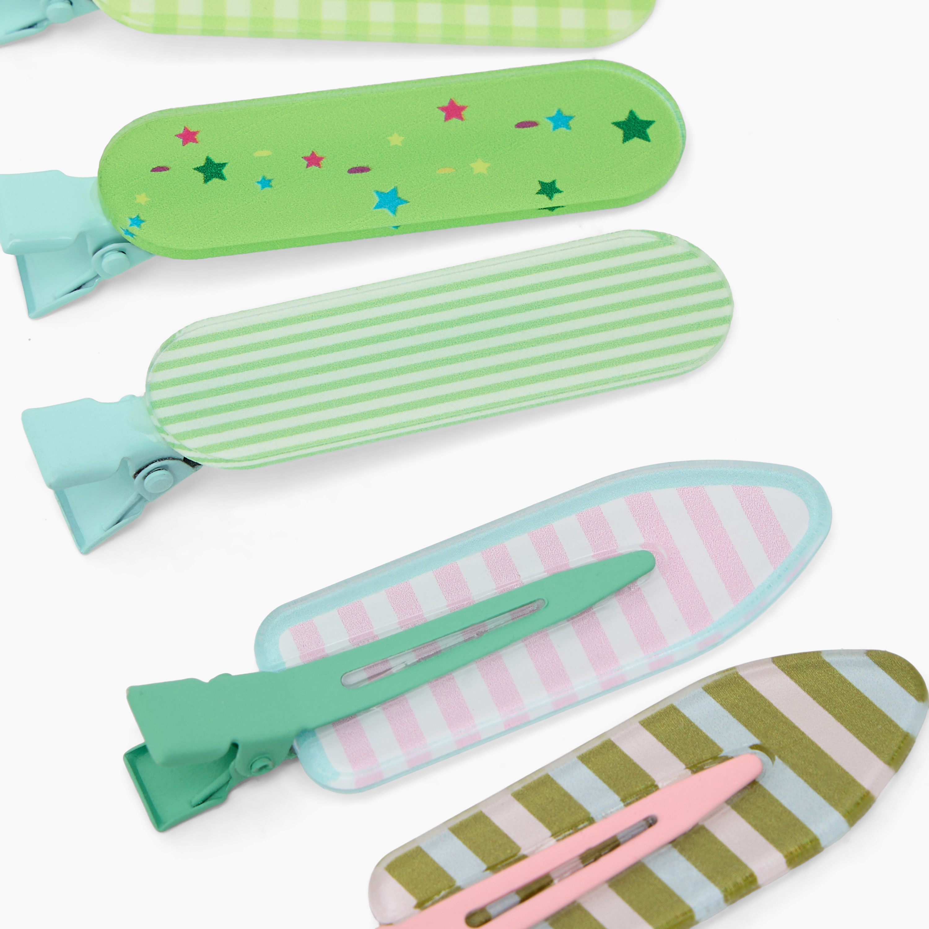 Pack of 5 Charmz Hair Clip with Assorted Prints-girls-accessories-hairaccessories-image-4