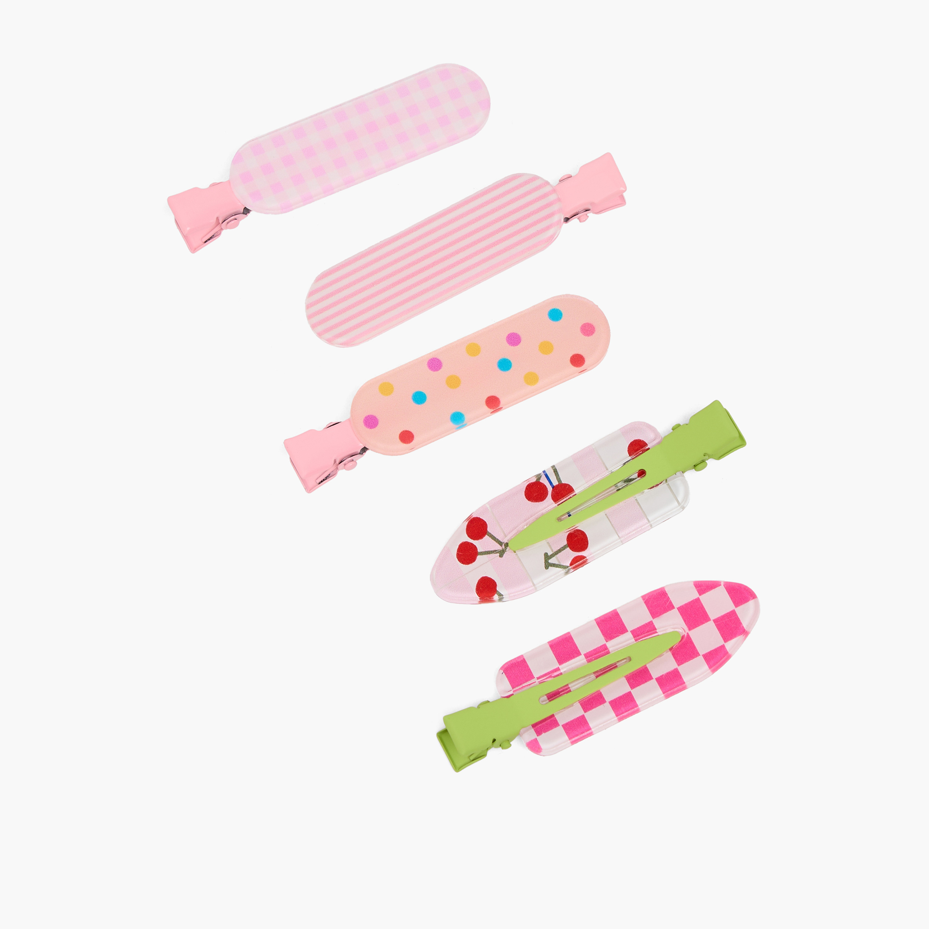 مشابك شعر بطبعات صيفية من تشارمز - طقم من 5 قطع-girls-accessories-hairaccessories-image-3