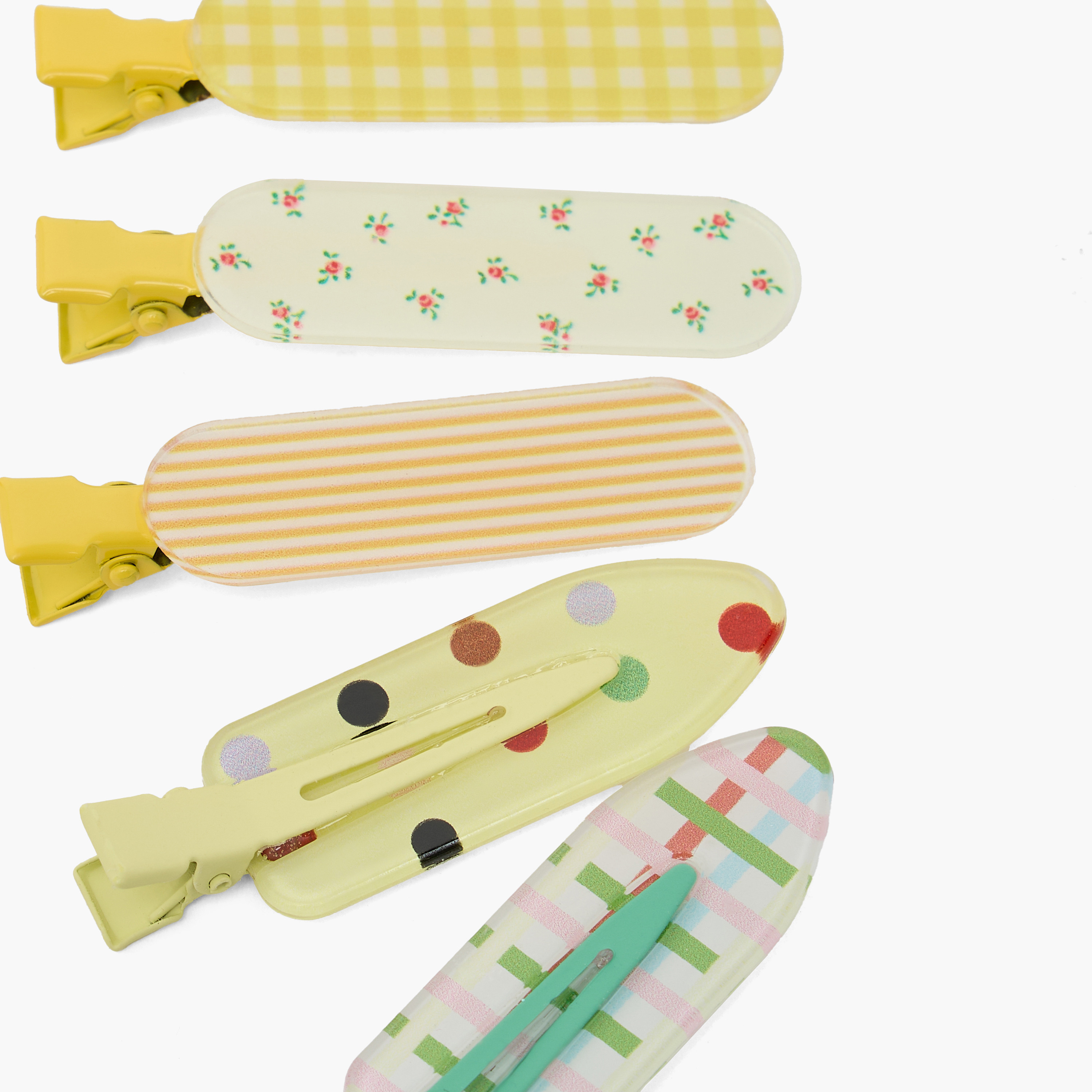 طقم مشابك شعر تمساح بطبعات صيفية من تشارمز - 5 قطع-girls-accessories-hairaccessories-image-4