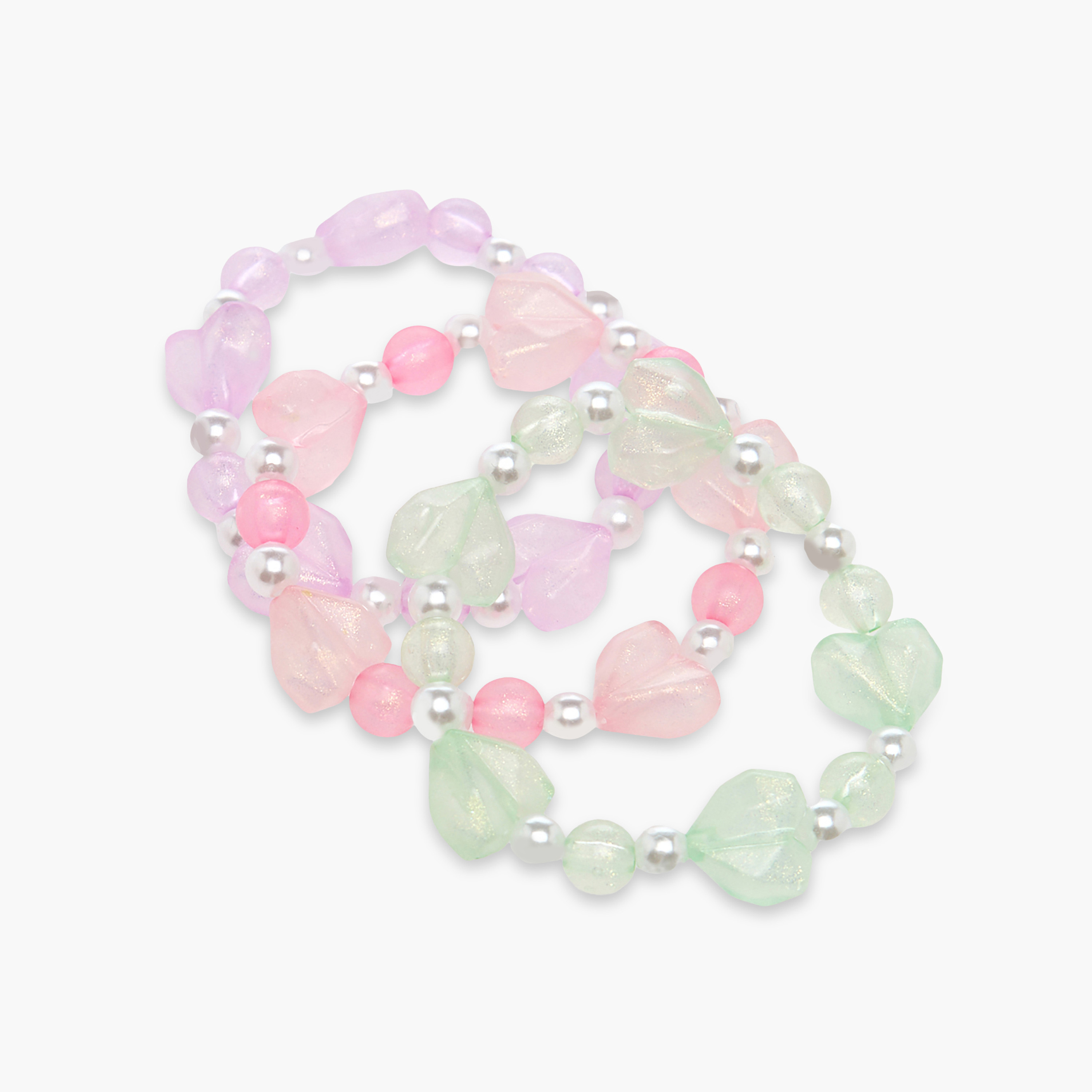 طقم أساور مطاطية بتصميم قلوب وخرز 3 قطع من تشارمز-girls-accessories-jewellery-image-9