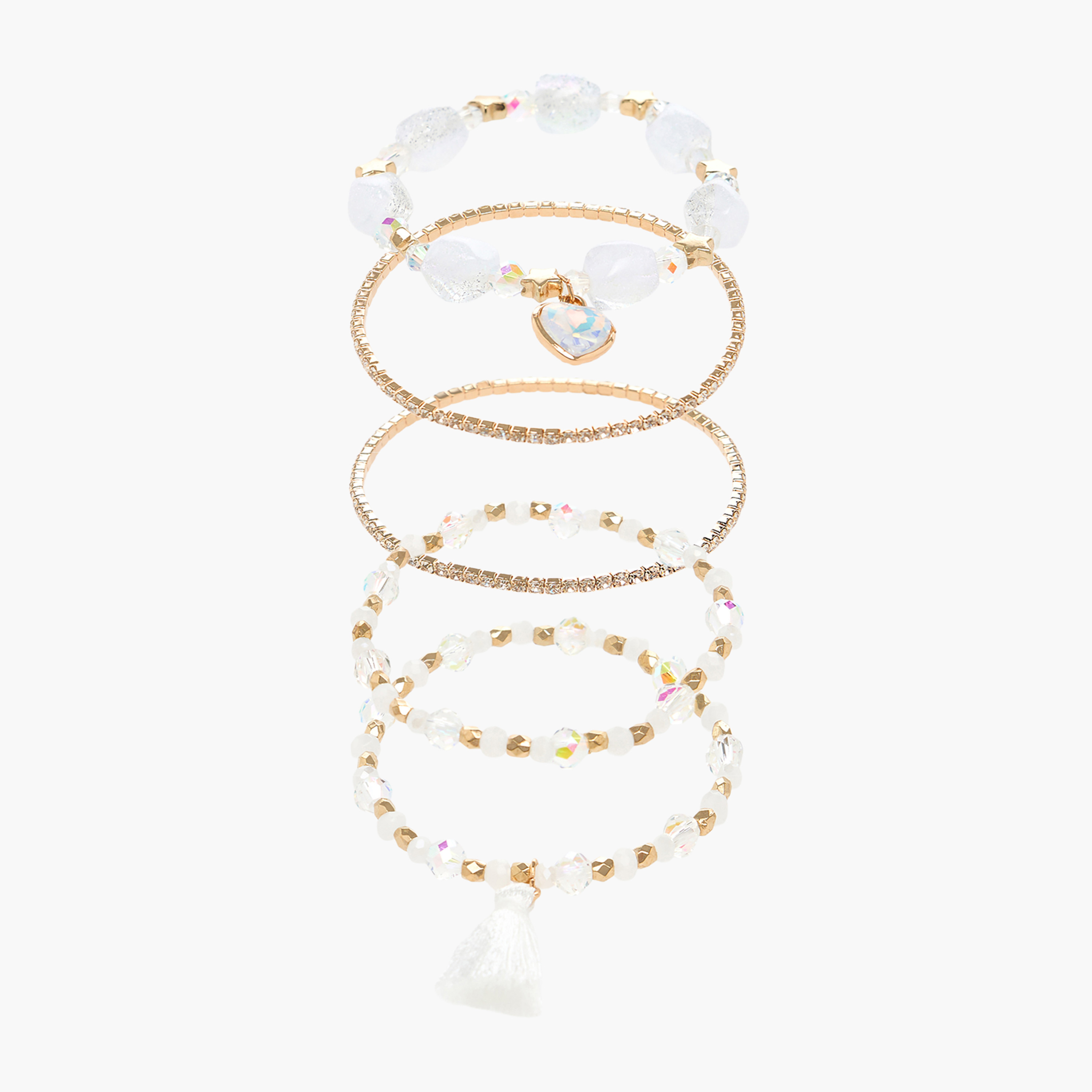 Pack of 5 Charmz Bracelet with Embellishment-girls-accessories-jewellery-image-1