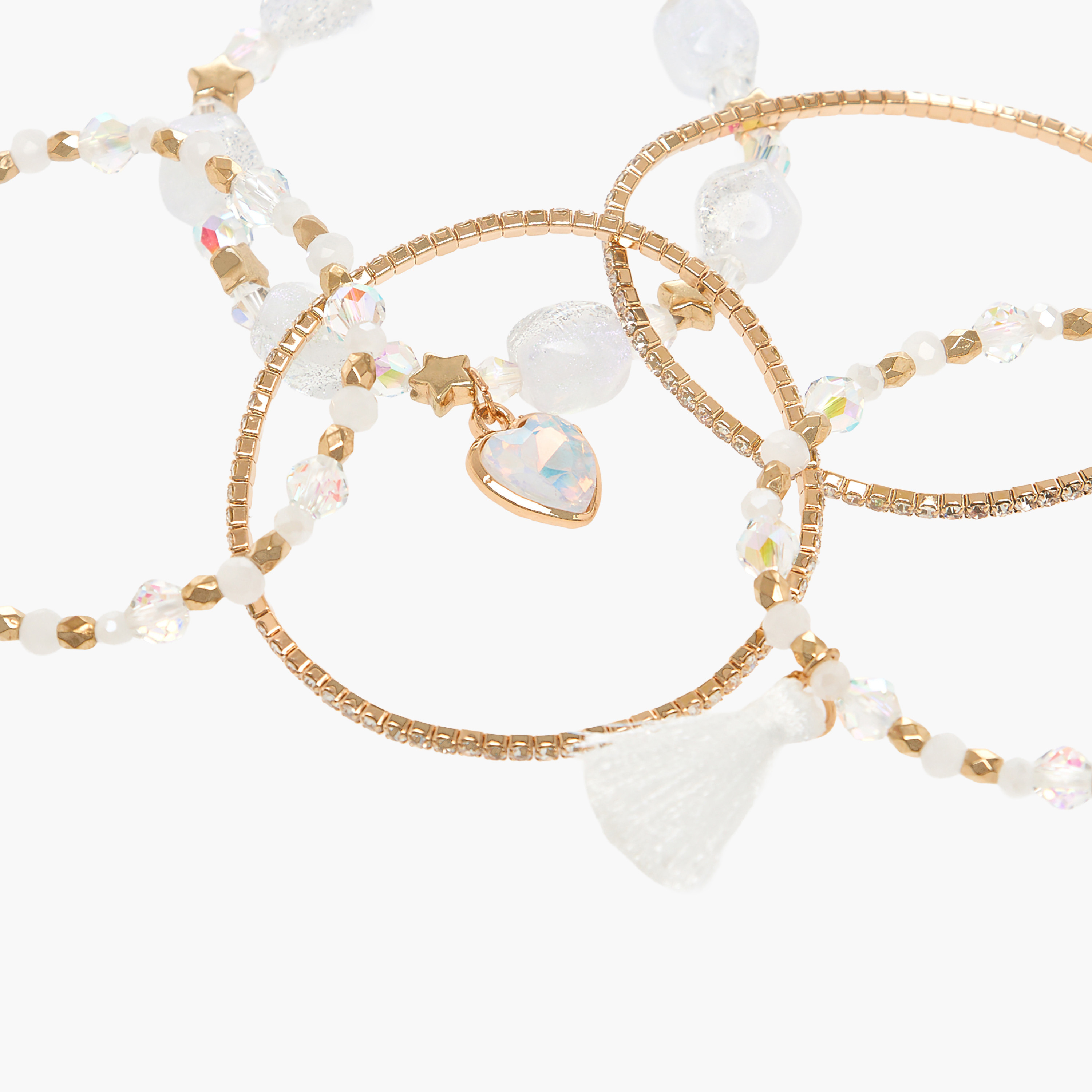 Pack of 5 Charmz Bracelet with Embellishment-girls-accessories-jewellery-image-5