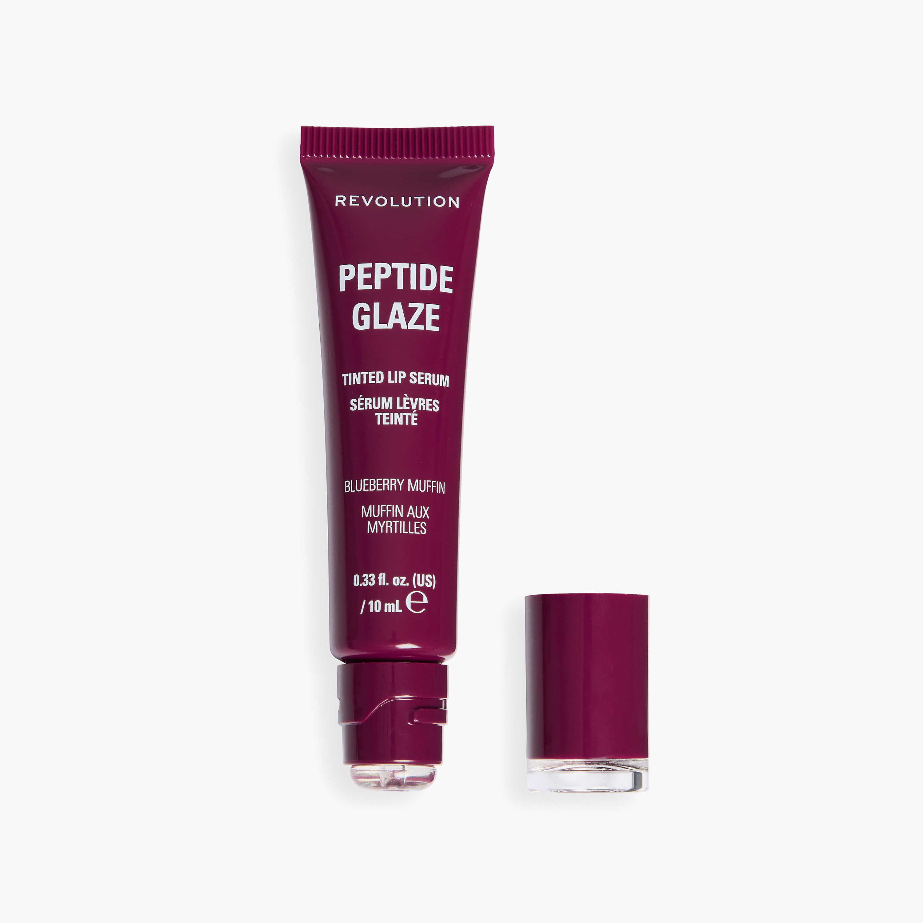 Makeup Revolution Peptide Glaze Tinted Lip Serum - Blueberry Muffin - 10ml-beautyandpersonalcare-makeup-lips-lipglossesandbalms-image-1