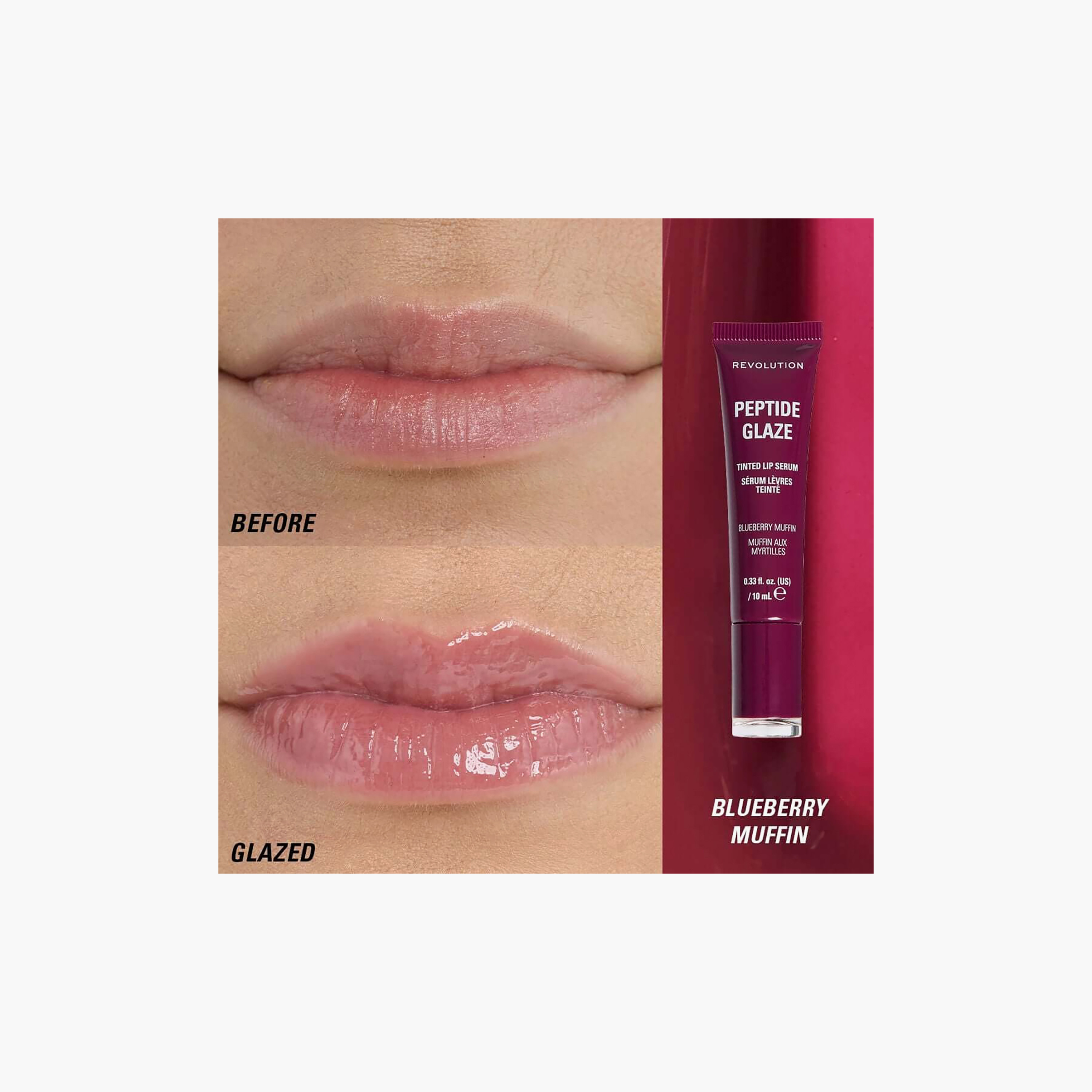 Makeup Revolution Peptide Glaze Tinted Lip Serum - Blueberry Muffin - 10ml-beautyandpersonalcare-makeup-lips-lipglossesandbalms-image-5