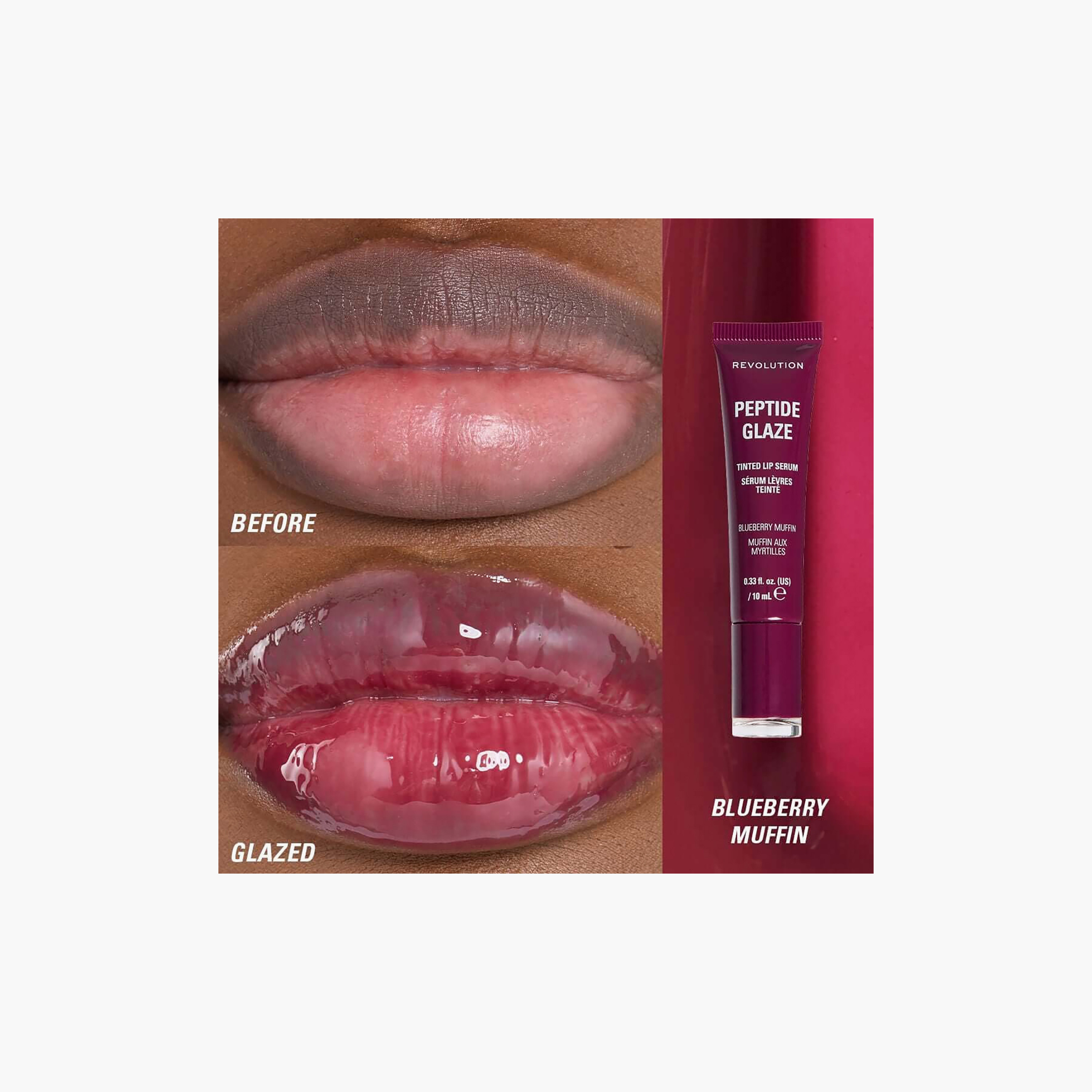 Makeup Revolution Peptide Glaze Tinted Lip Serum - Blueberry Muffin - 10ml-beautyandpersonalcare-makeup-lips-lipglossesandbalms-image-6