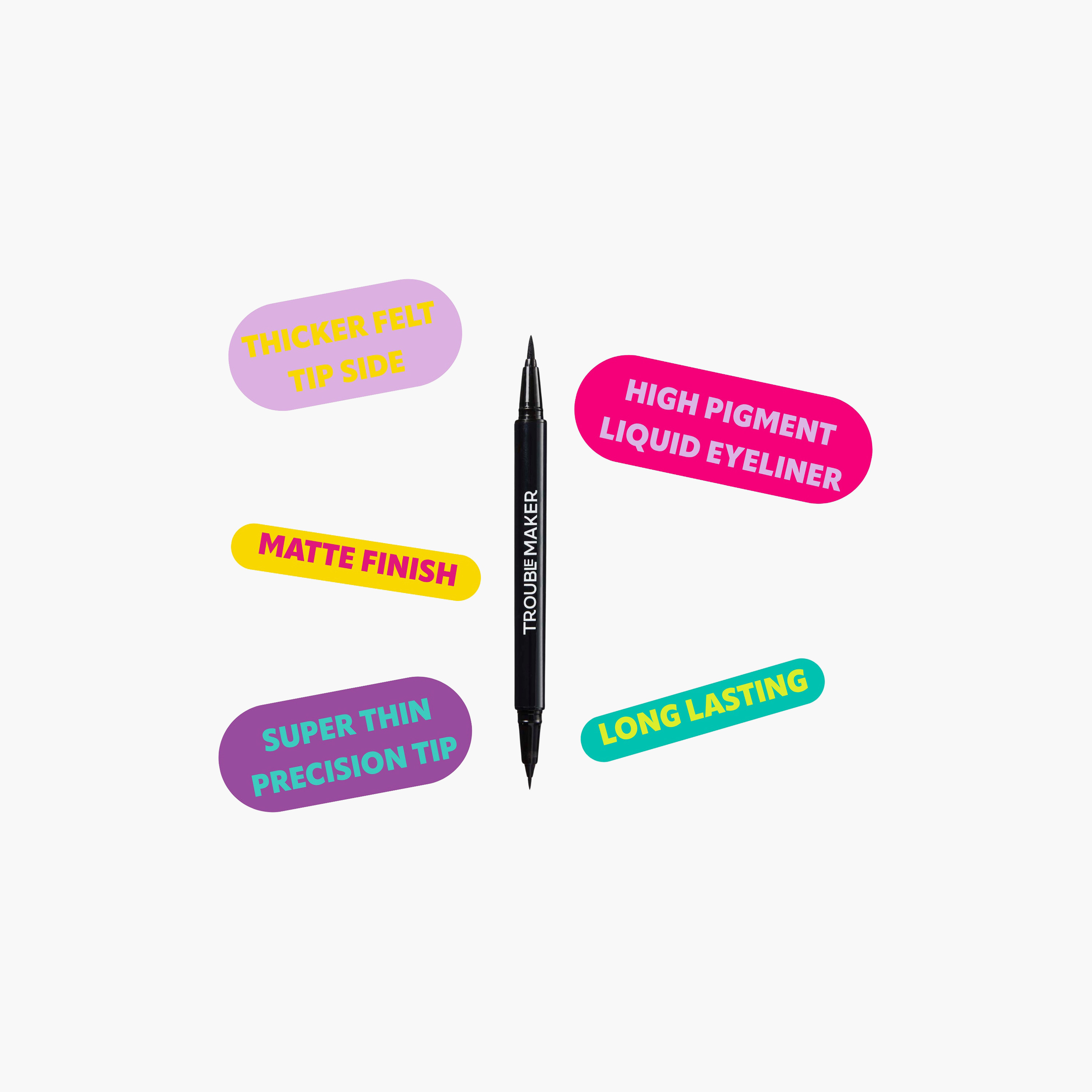 Trouble Maker Double Trouble Dual Ended Liquid Eyeliner Pen - 0.8ml-beautyandpersonalcare-makeup-eyes-eyeliners-image-3