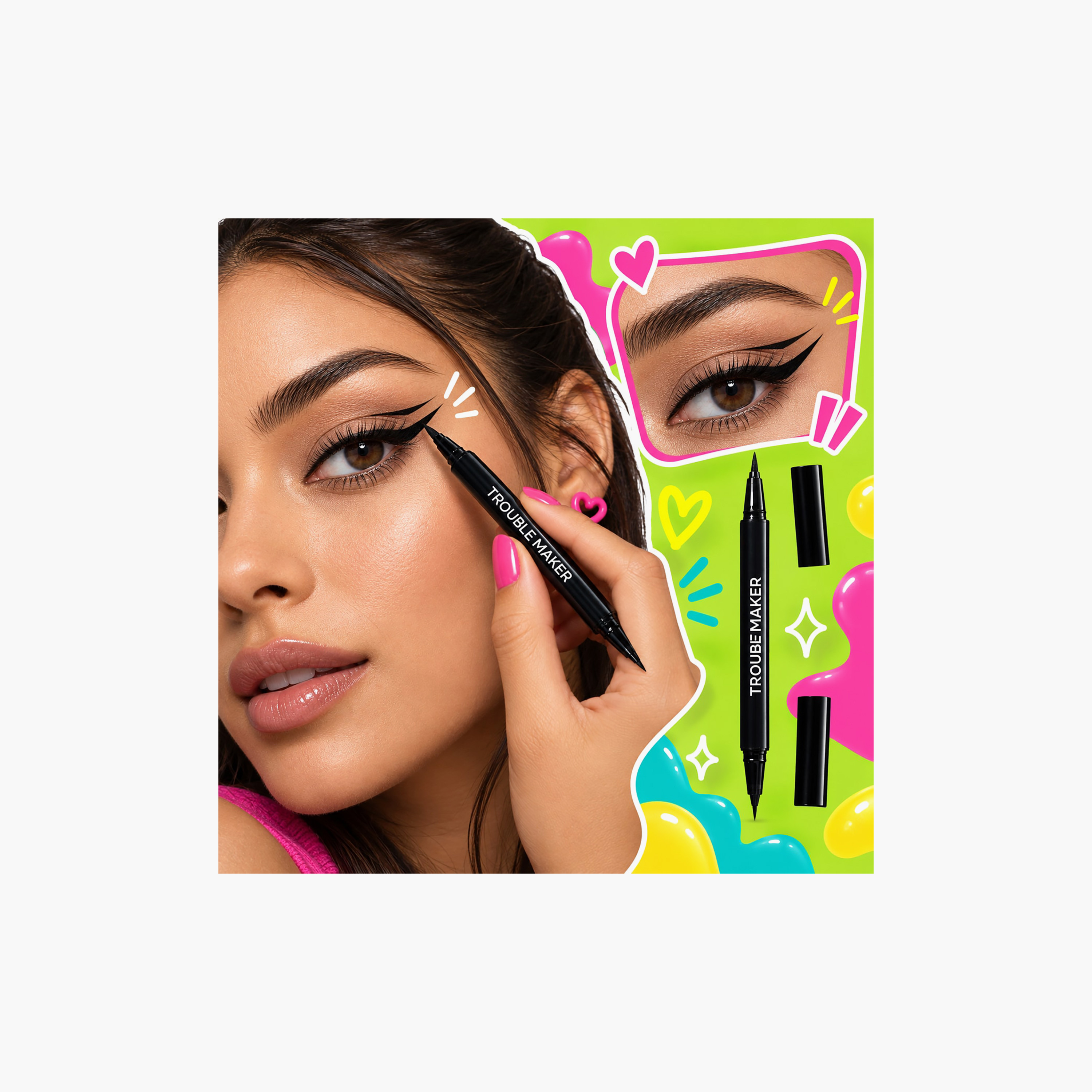 Trouble Maker Double Trouble Dual Ended Liquid Eyeliner Pen - 0.8ml-beautyandpersonalcare-makeup-eyes-eyeliners-image-4