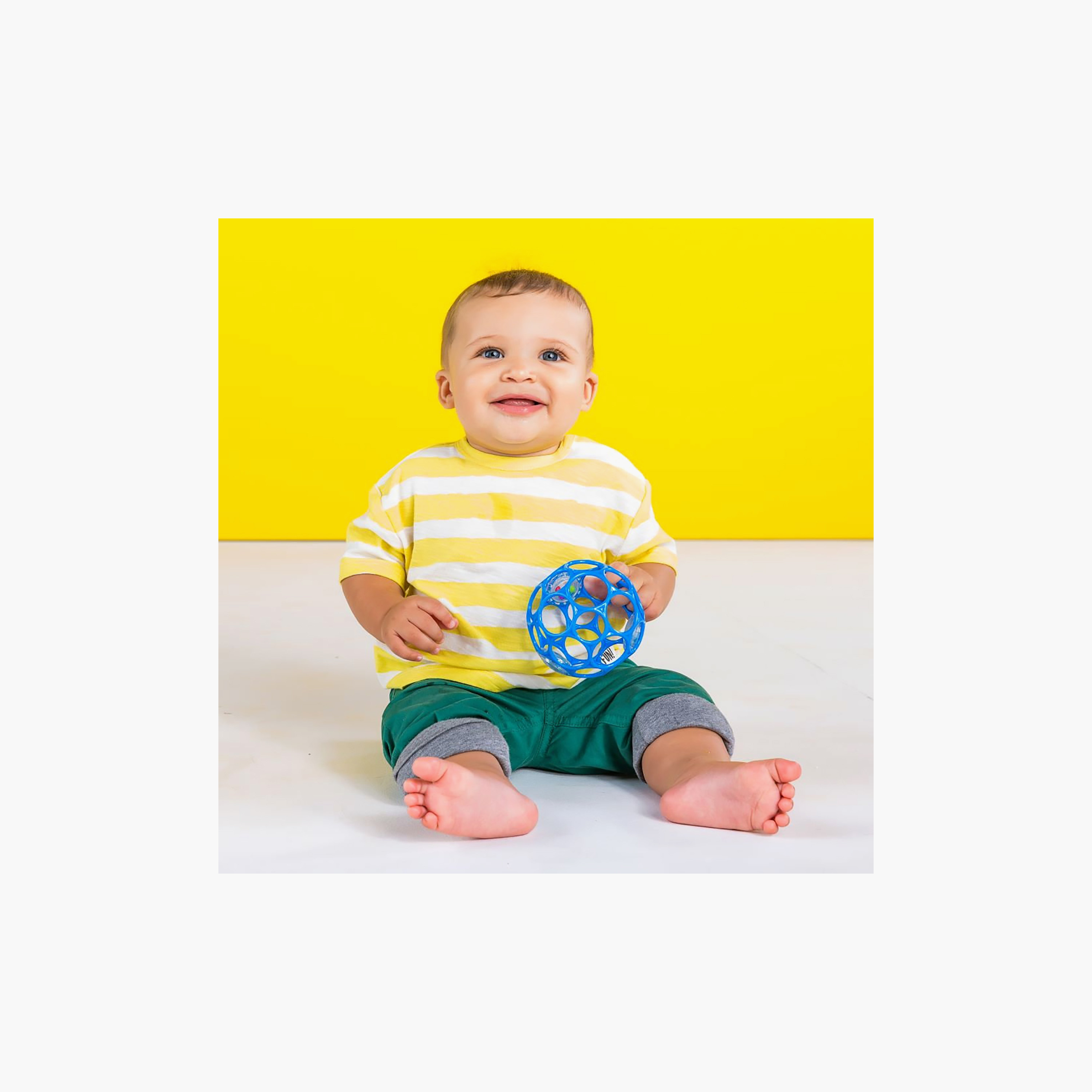Bright Starts BPA-Free Oball Rattle Toy - 4 Inch - Newborn+-baby-infantactivity-image-2