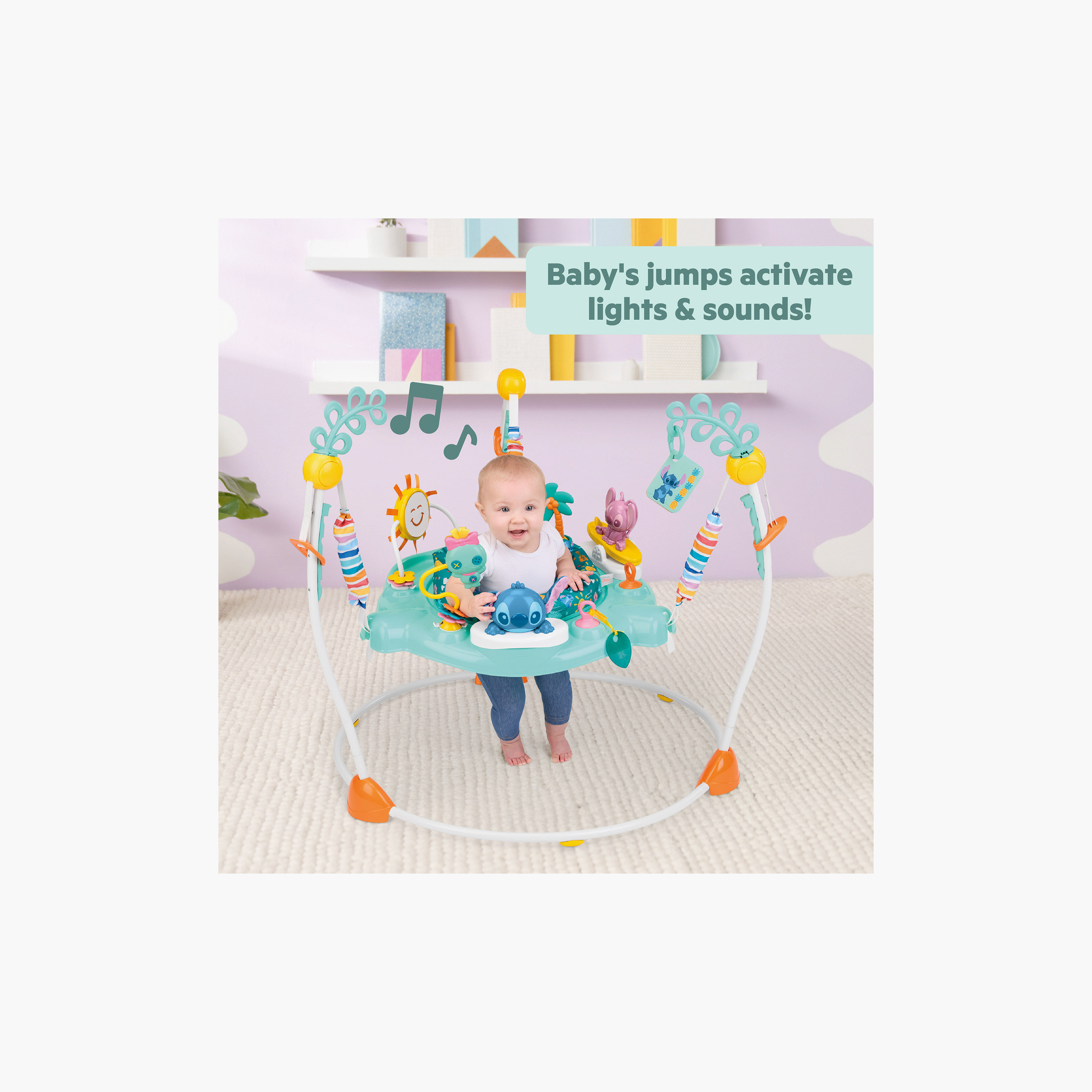 نطاطة أنشطة ستيتش ليتل أوهانا مع ألعاب قابلة للفصل من برايت ستارتس-baby-infantactivity-image-4