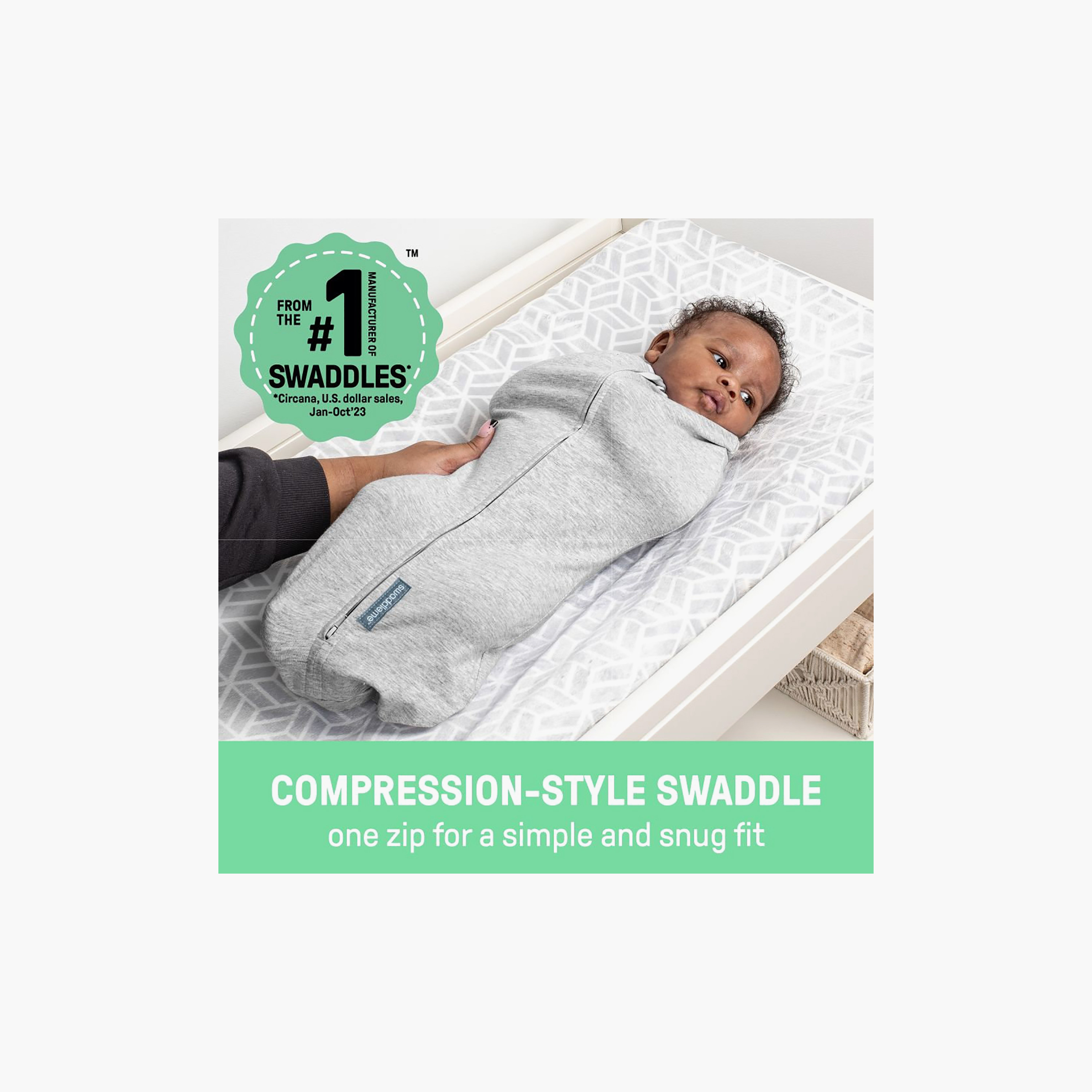 Ingenuity 2-Piece 1.0 TOG SwaddleMe Pod Swaddle - Little Bees - 0-2 Months-baby-nursery-blanketsandswaddles-swaddlesandsleepingbags-image-7