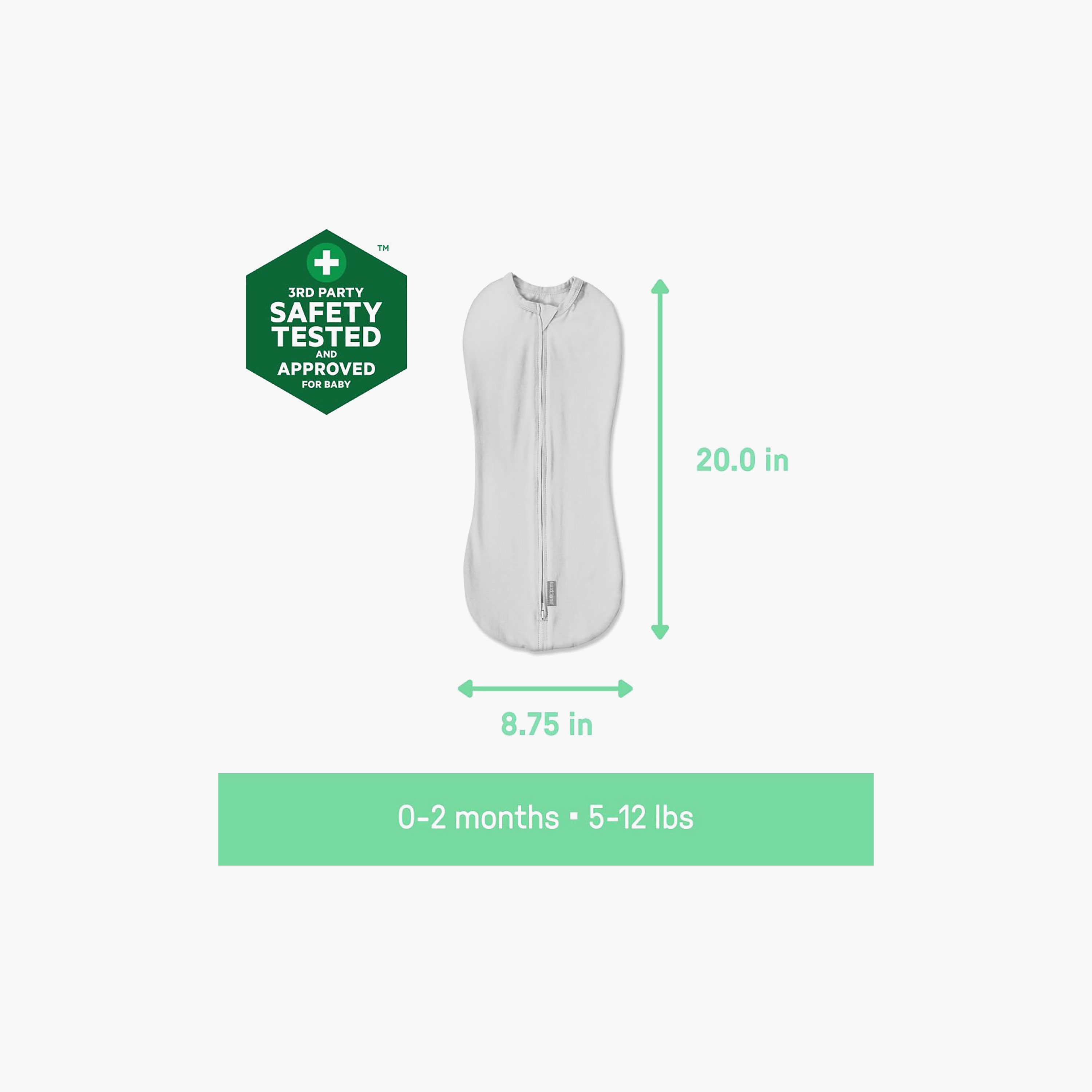Ingenuity 2-Piece 1.0 TOG SwaddleMe Pod Swaddle - Little Bees - 0-2 Months-baby-nursery-blanketsandswaddles-swaddlesandsleepingbags-image-8