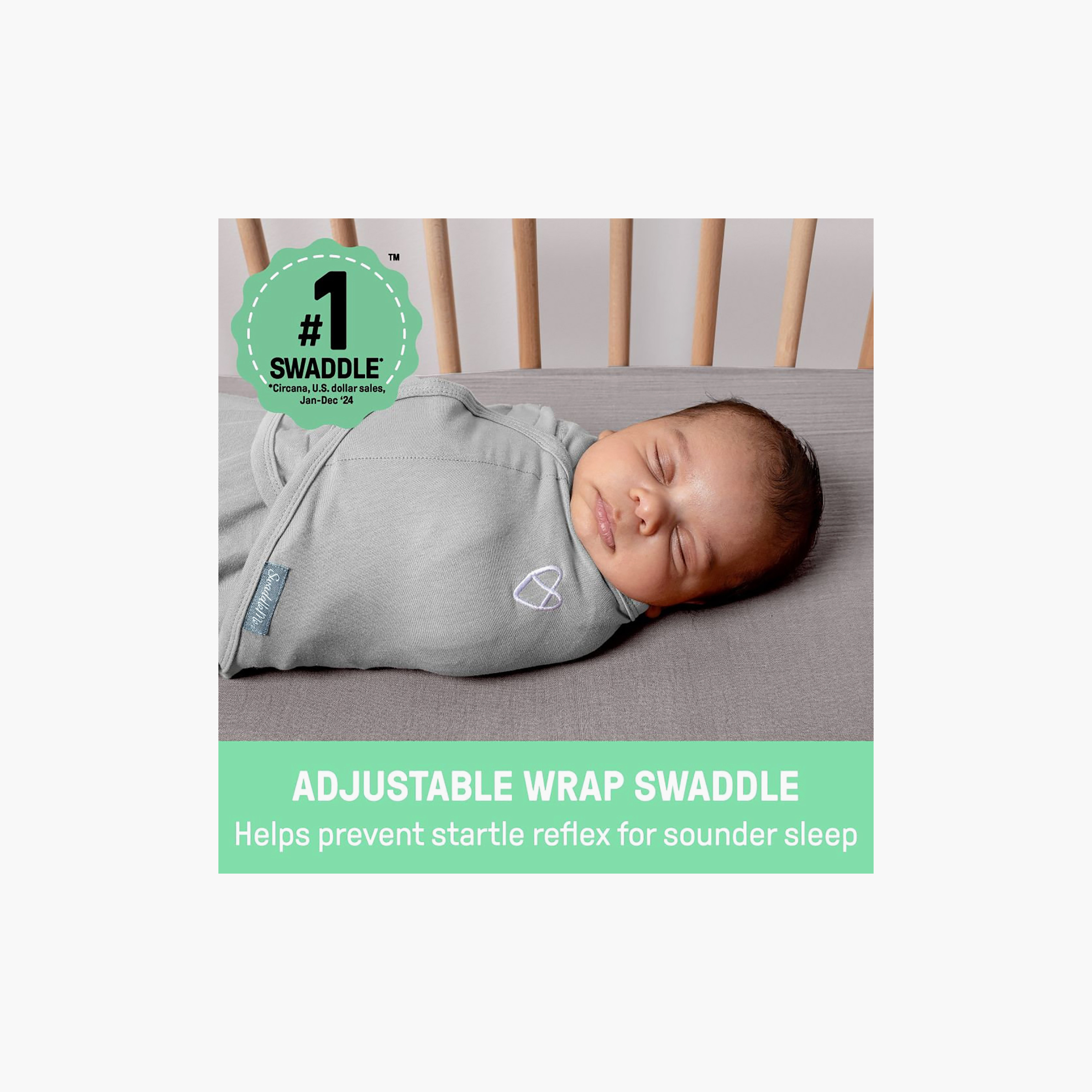 Ingenuity 2-Piece 1.0 TOG SwaddleMe Swaddle - Peekaboo Sloth - 0-3 Months-baby-nursery-blanketsandswaddles-swaddlesandsleepingbags-image-6