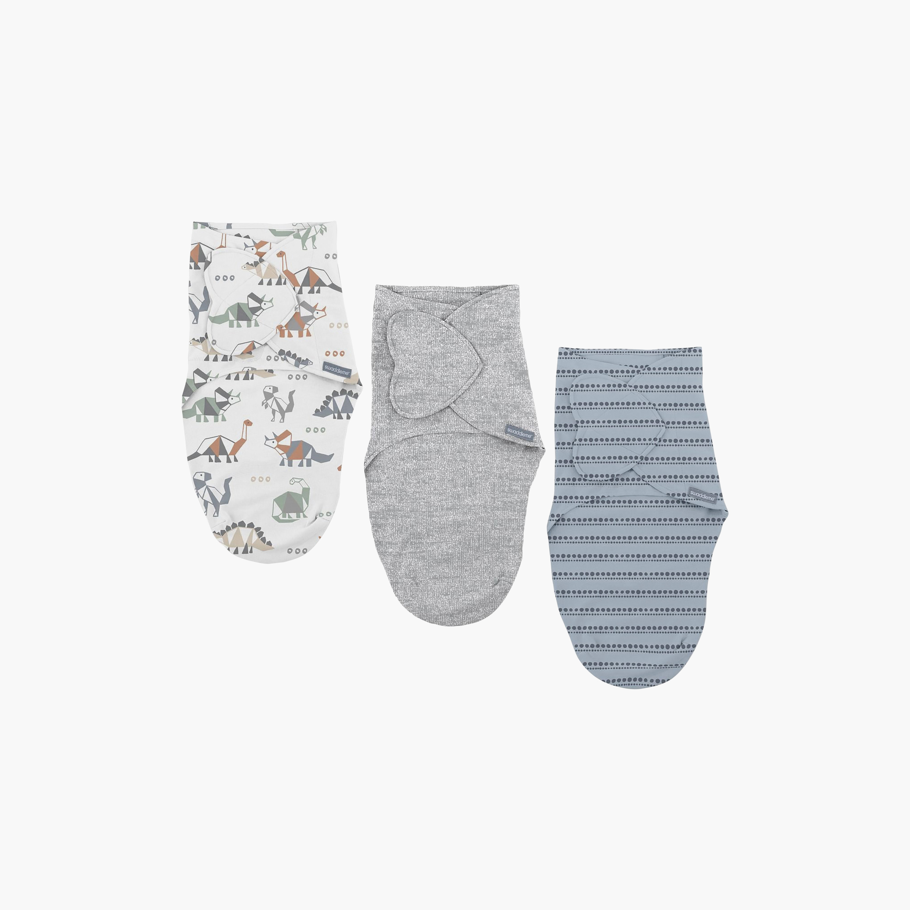 Ingenuity 3-Piece SwaddleMe Swaddle - Dino Mite - 0-3 Months-baby-nursery-blanketsandswaddles-swaddlesandsleepingbags-image-1