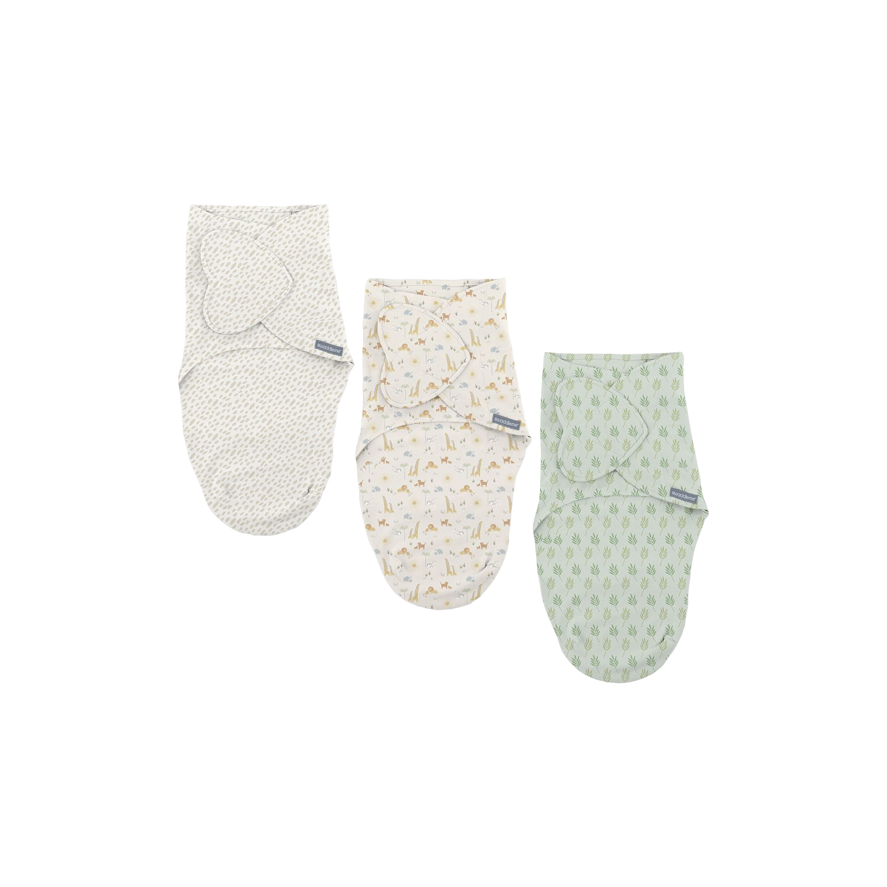 Ingenuity 3-Piece SwaddleMe Swaddle - Safari - 0-3 Months-baby-nursery-blanketsandswaddles-swaddlesandsleepingbags-image-1