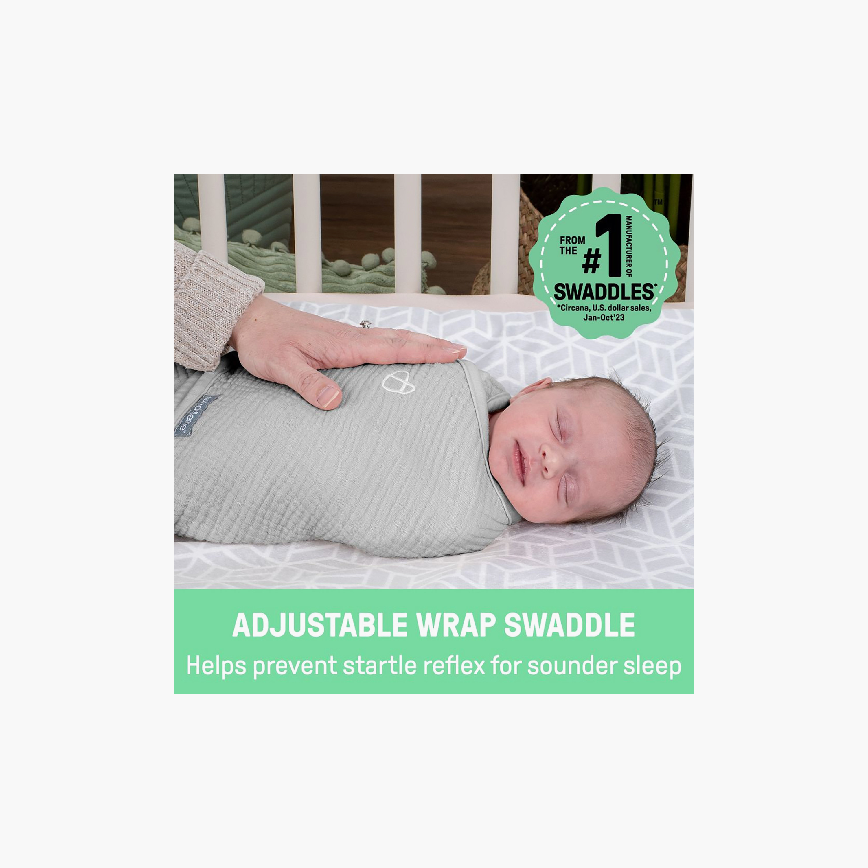 Ingenuity 3-Piece SwaddleMe Swaddle - Safari - 0-3 Months-baby-nursery-blanketsandswaddles-swaddlesandsleepingbags-image-5