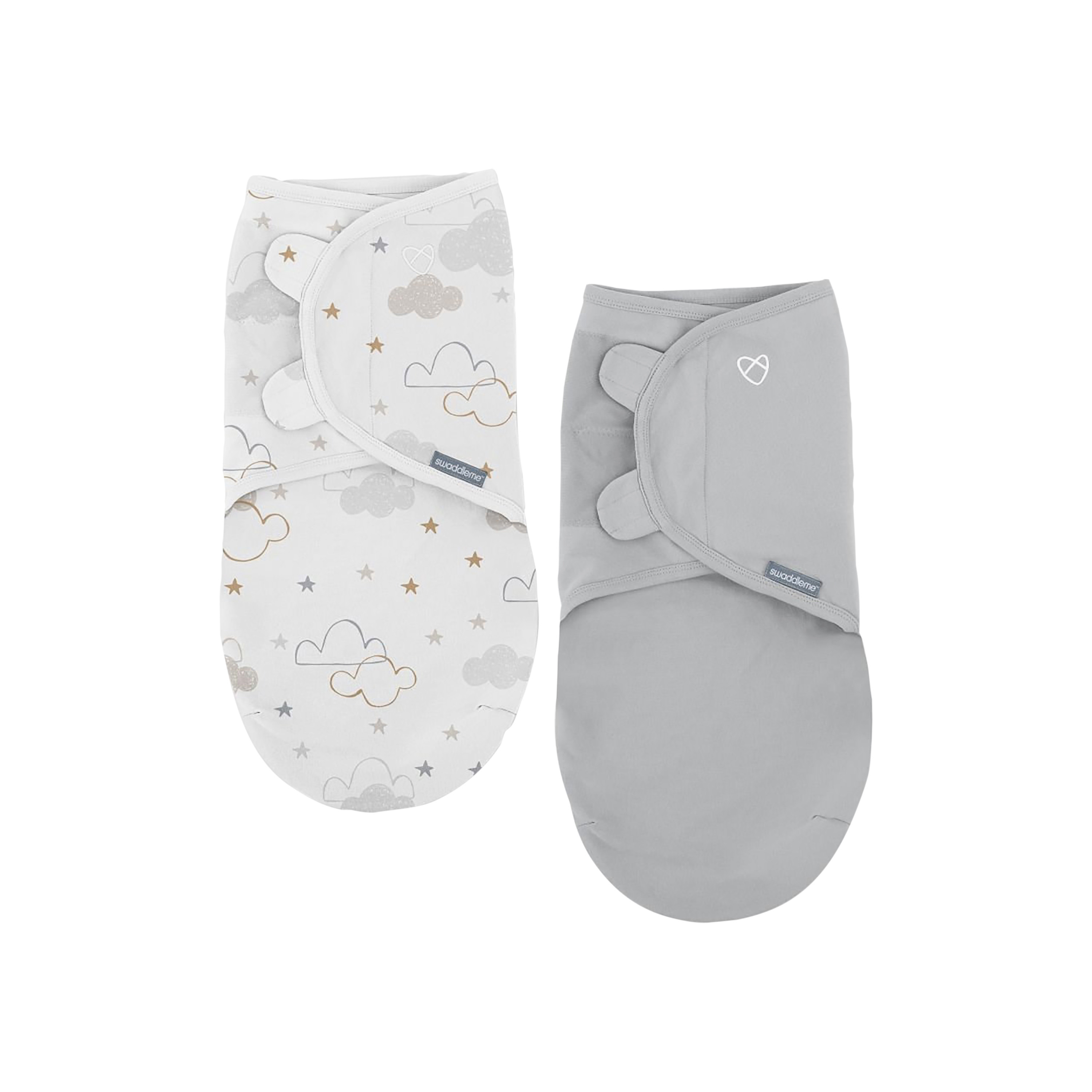 Ingenuity 2-Piece 1.0 TOG Swaddle - Space & Clouds - 0-3 Months-baby-nursery-blanketsandswaddles-swaddlesandsleepingbags-image-1