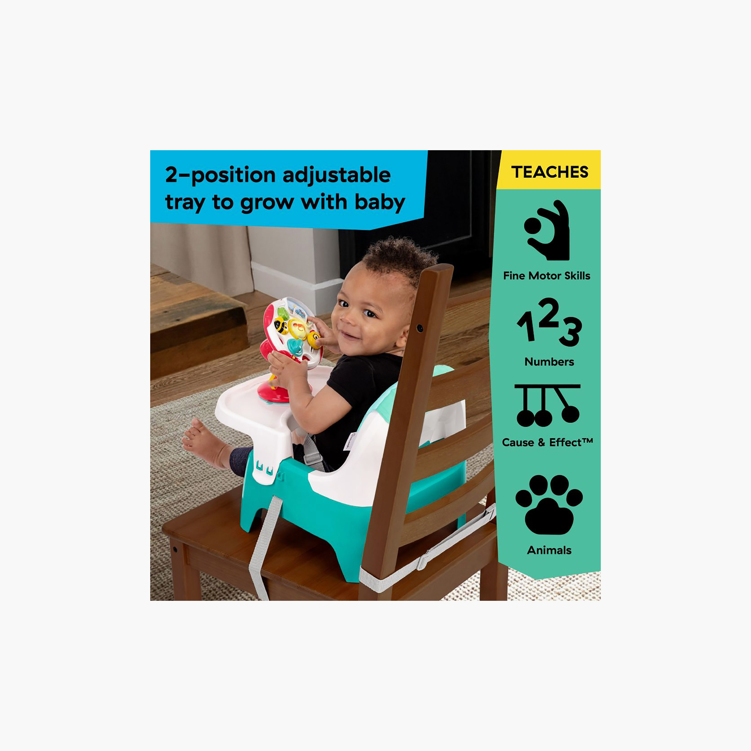 كرسي اطعام بيبي اينشتاين سناب اند ستير مع صينية قابلة للازالة-baby-feeding-highchairsandboosters-image-5