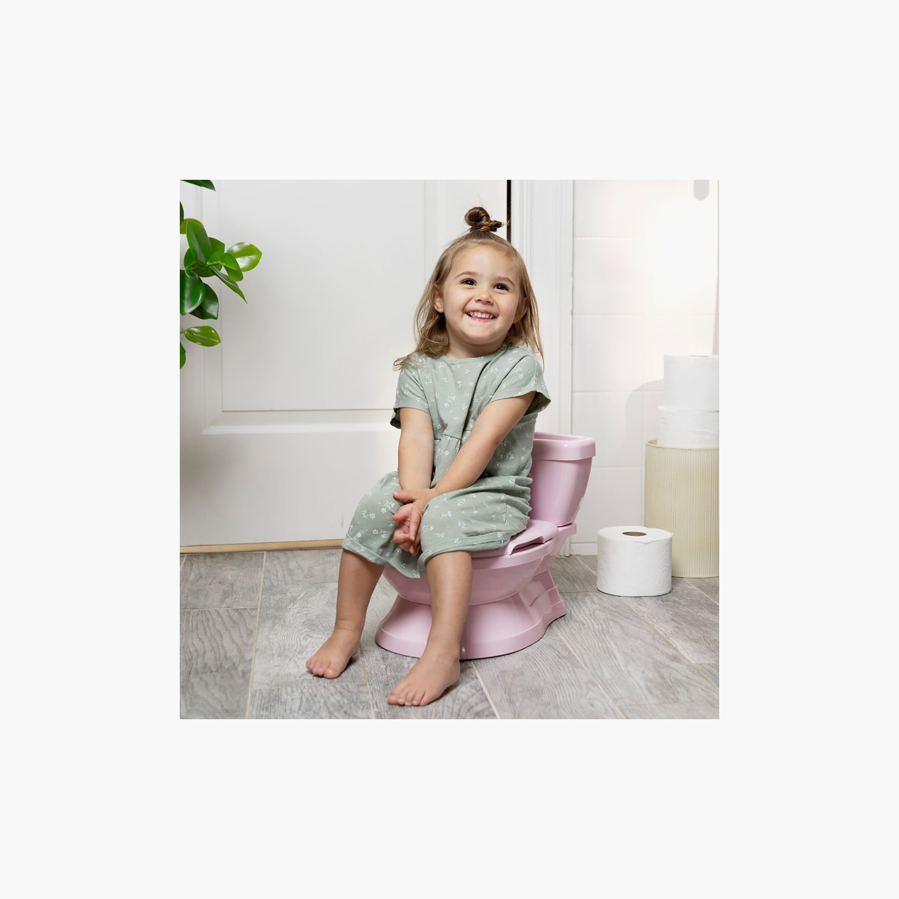Ingenuity Summer My Size Potty Pro Realistic Toddler Toilet Seat - 18–60 Months - Pink-baby-diapering-pottytraining-image-2