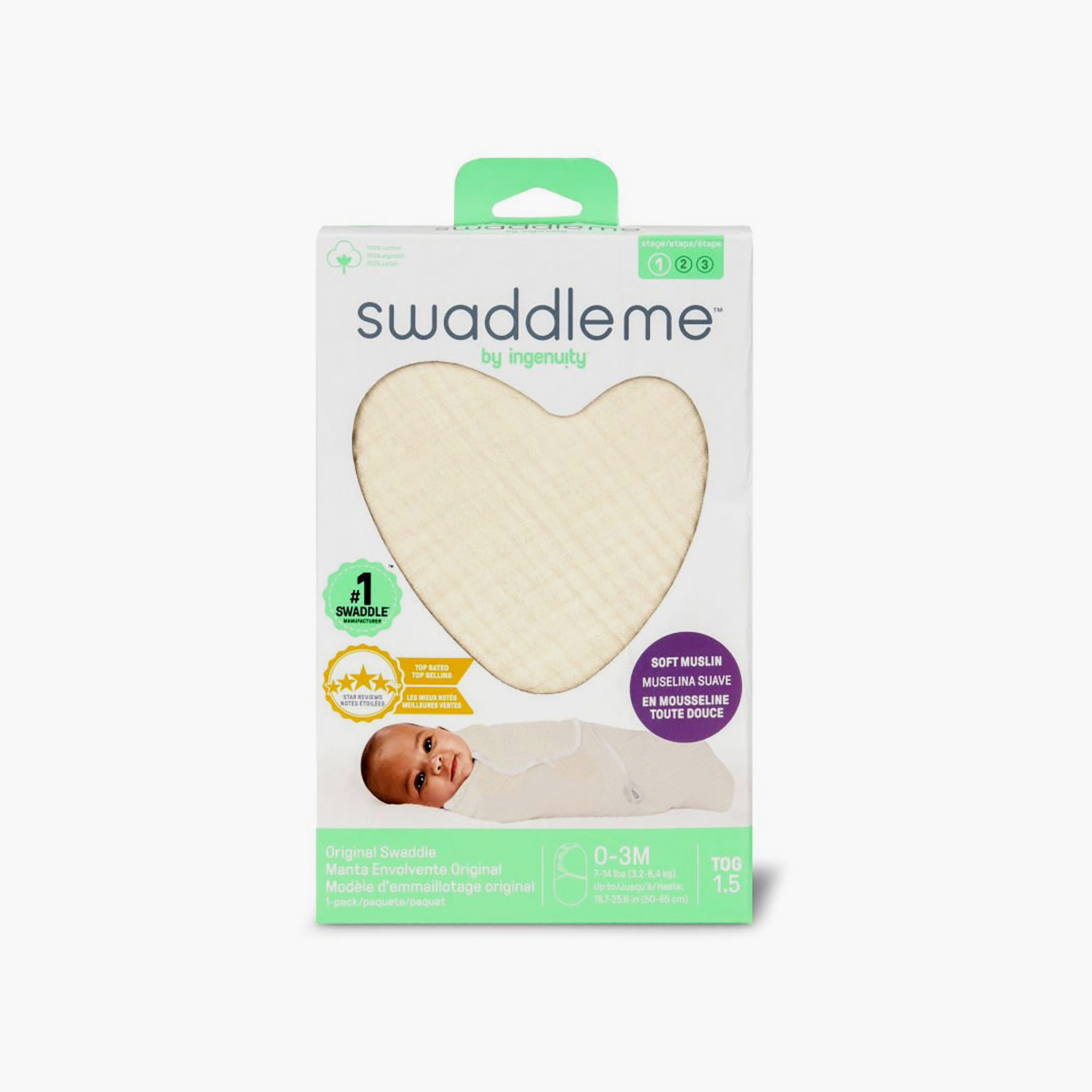 قماط سوادل مي (1.5 توغ) قماش موسلين الأصلي لعمر 0-3 أشهر من إنجينويتي-baby-nursery-blanketsandswaddles-swaddlesandsleepingbags-image-8
