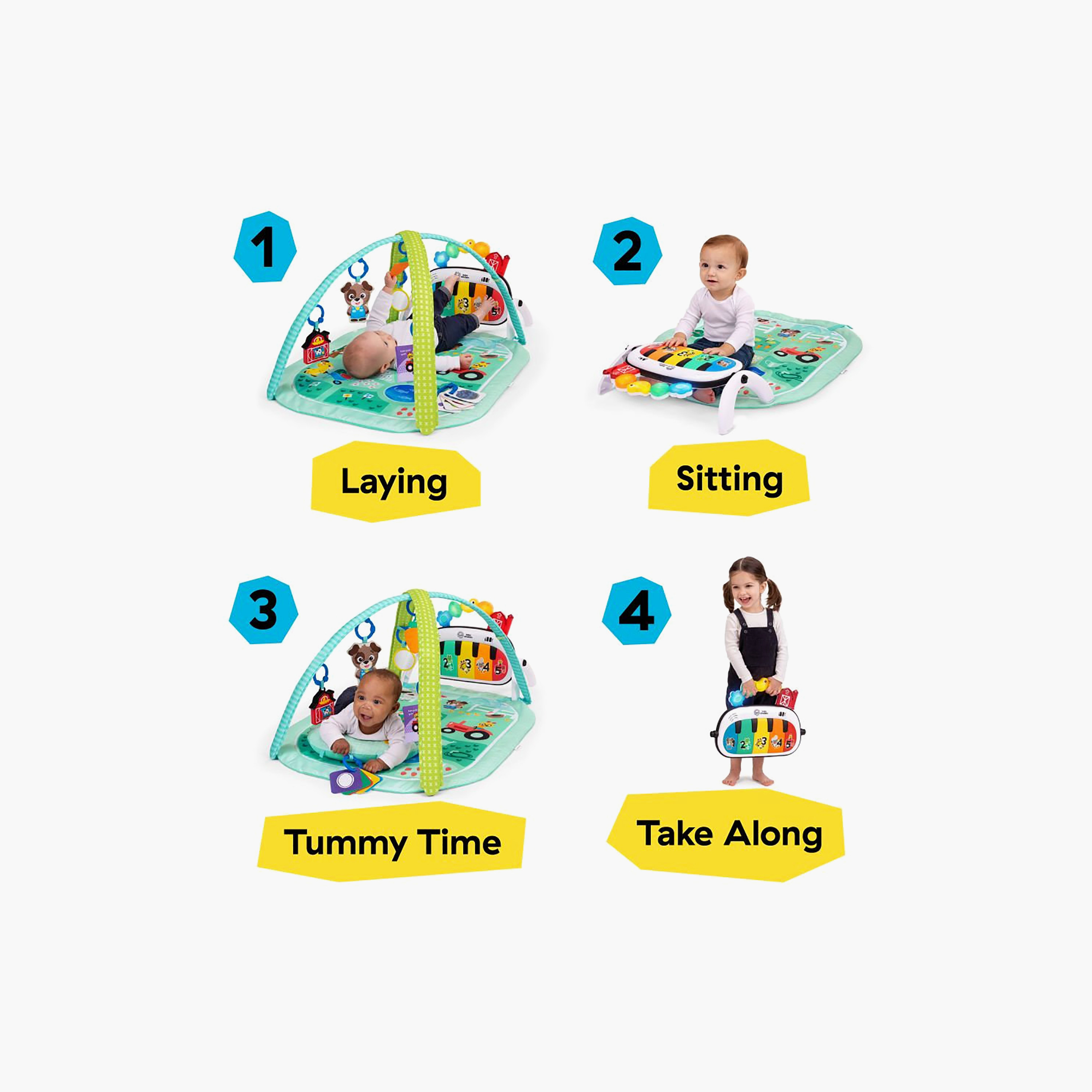 مجموعة مفرش لعب بيبي اينشتاين 4 في 1 كيكينغ تونز-baby-infantactivity-playpensandplaymats-image-2