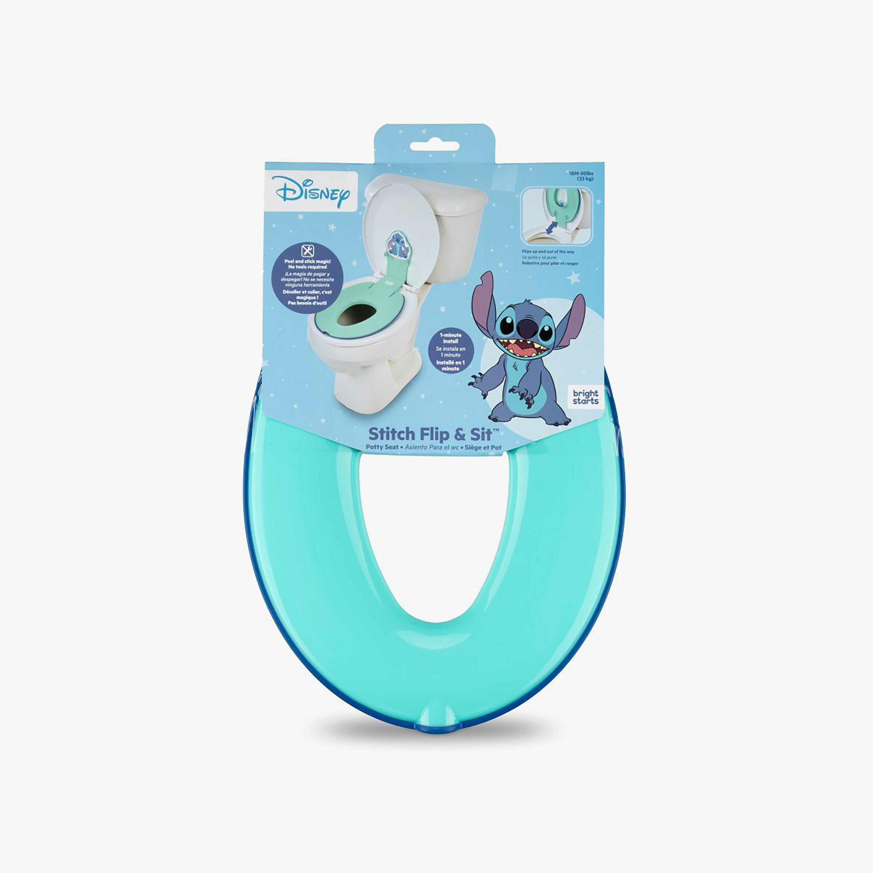 مقعد حمام تدريبي جونيور للطي للجلوس بتصميم ستيتش ديزني من برايت ستارتس-baby-diapering-pottytraining-image-3