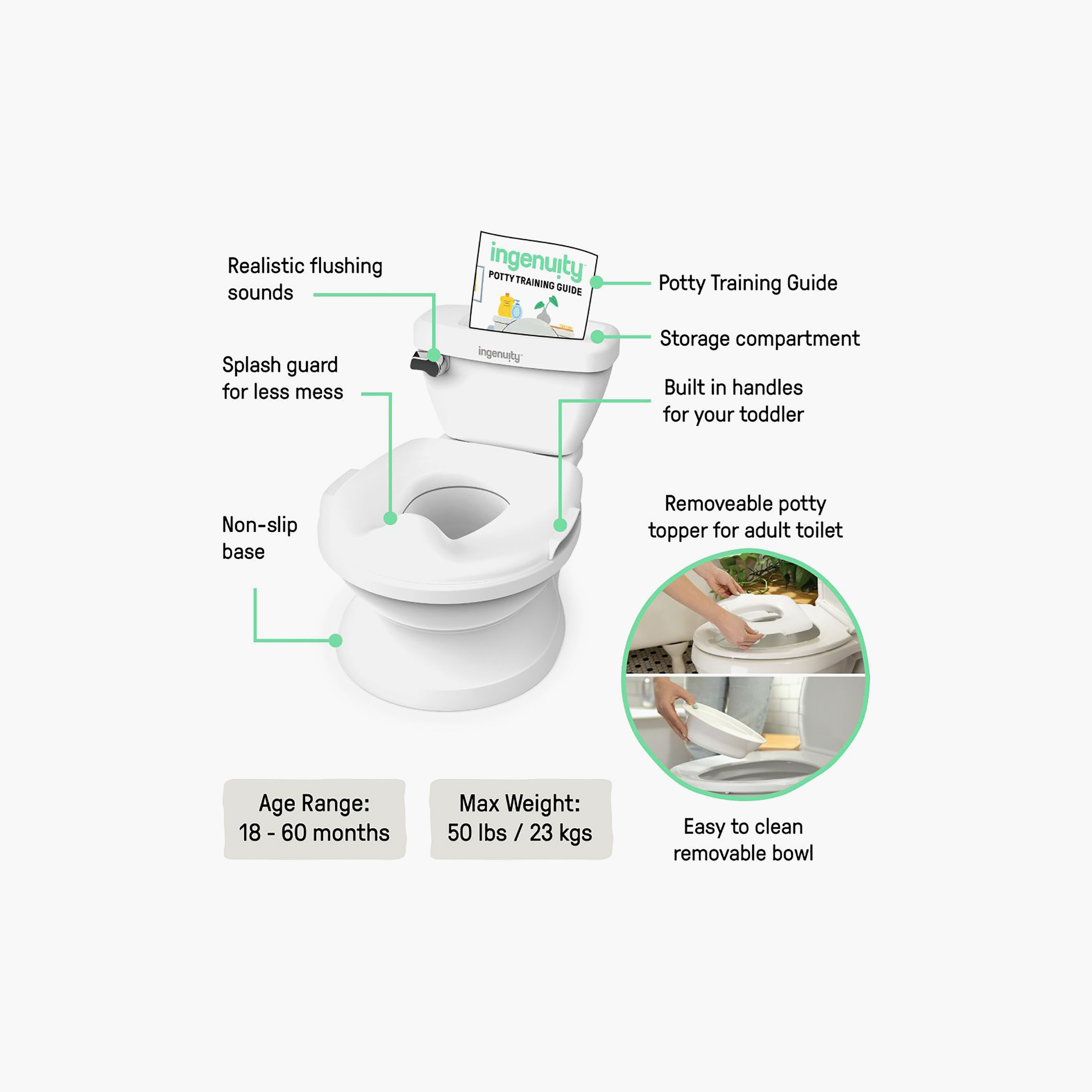 Ingenuity My Size Potty Training Seat with Removable Bowl & Flush Sound-baby-diapering-pottytraining-image-7