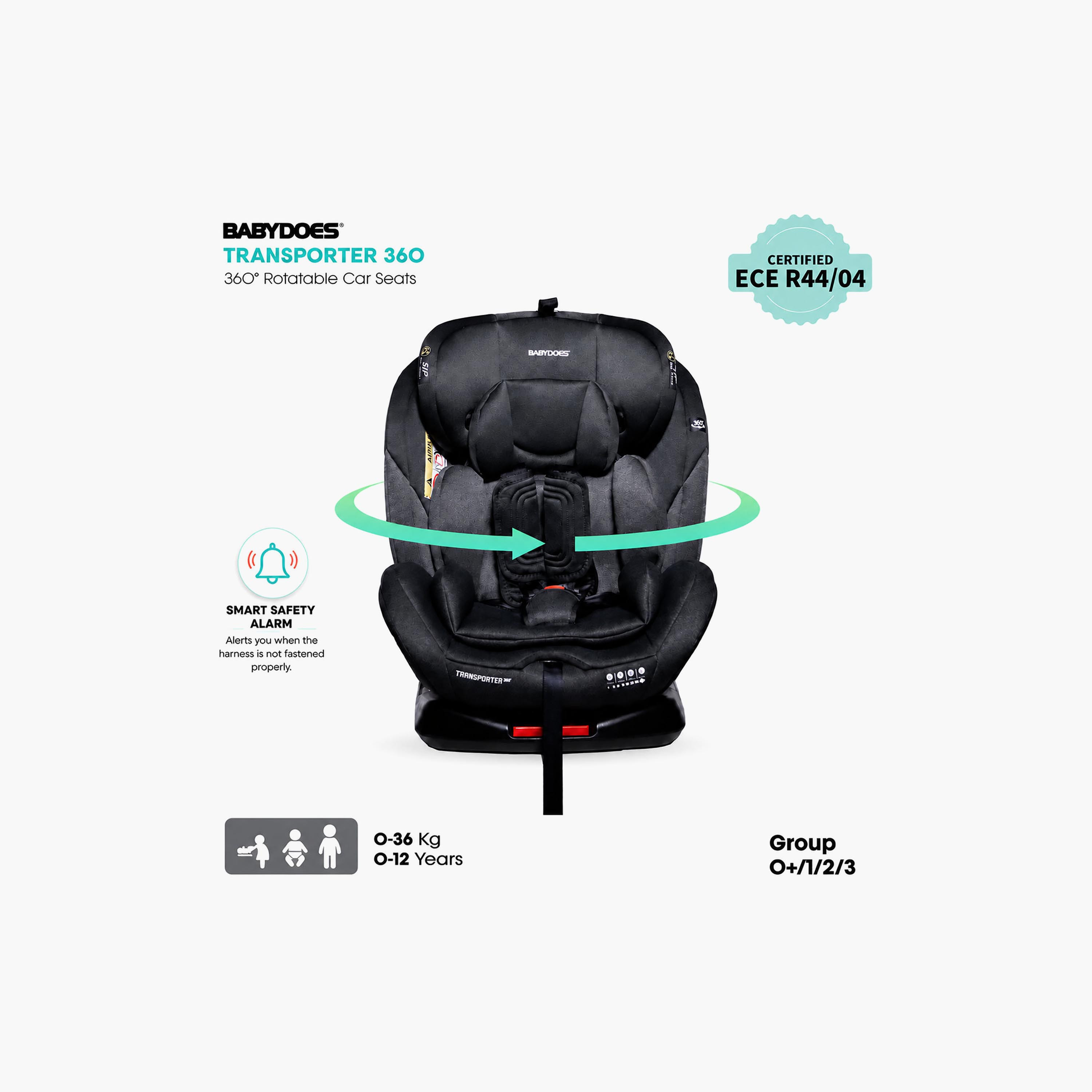 Babydoes Transporter 360 Rotating Baby Car Seat with Smart Safety Alarm-baby-gear-carseats-image-2