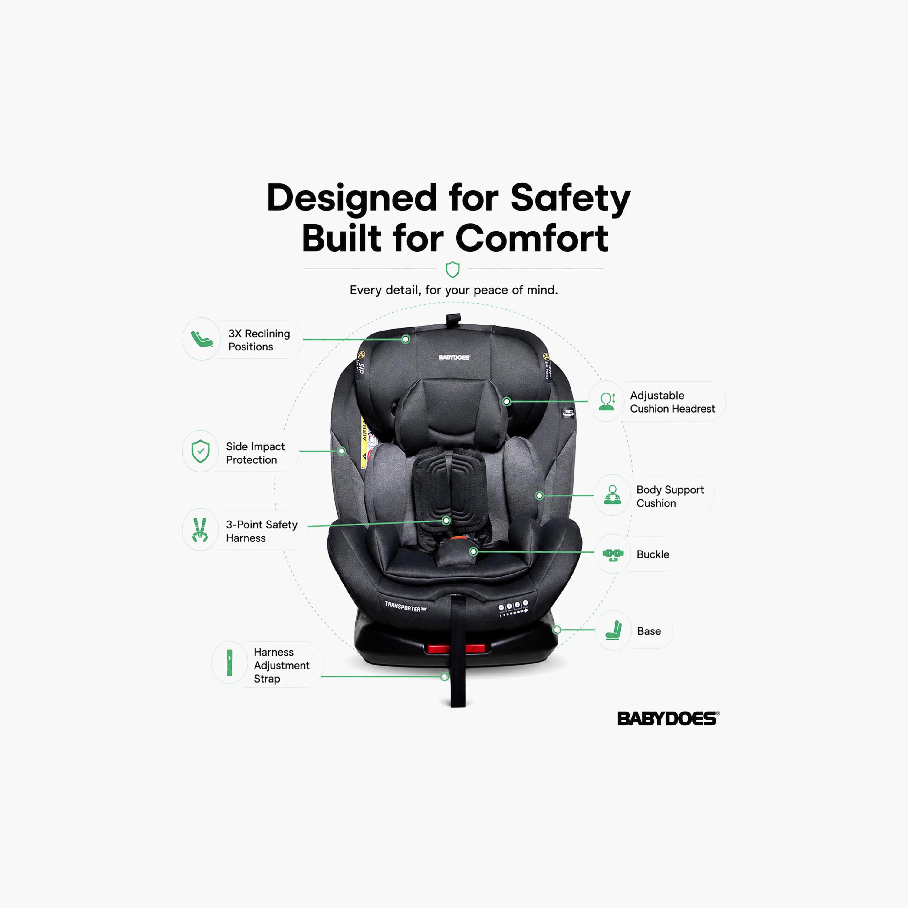 Babydoes Transporter 360 Rotating Baby Car Seat with Smart Safety Alarm-baby-gear-carseats-image-5