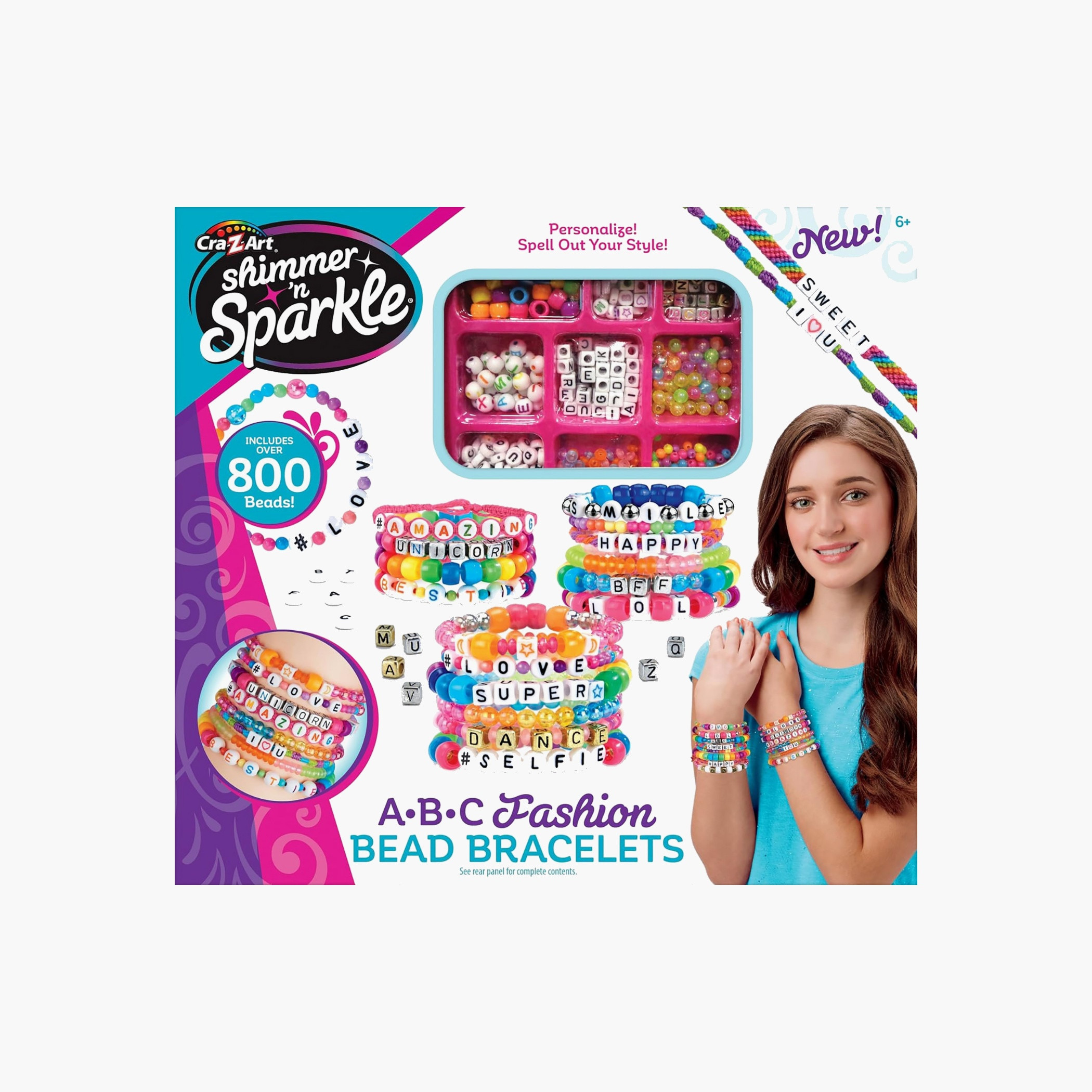 طقم صنع أساور مخصصة بحروف وأحرف لامعة من شيمر آند سباركل-school-artsandcrafts-image-1