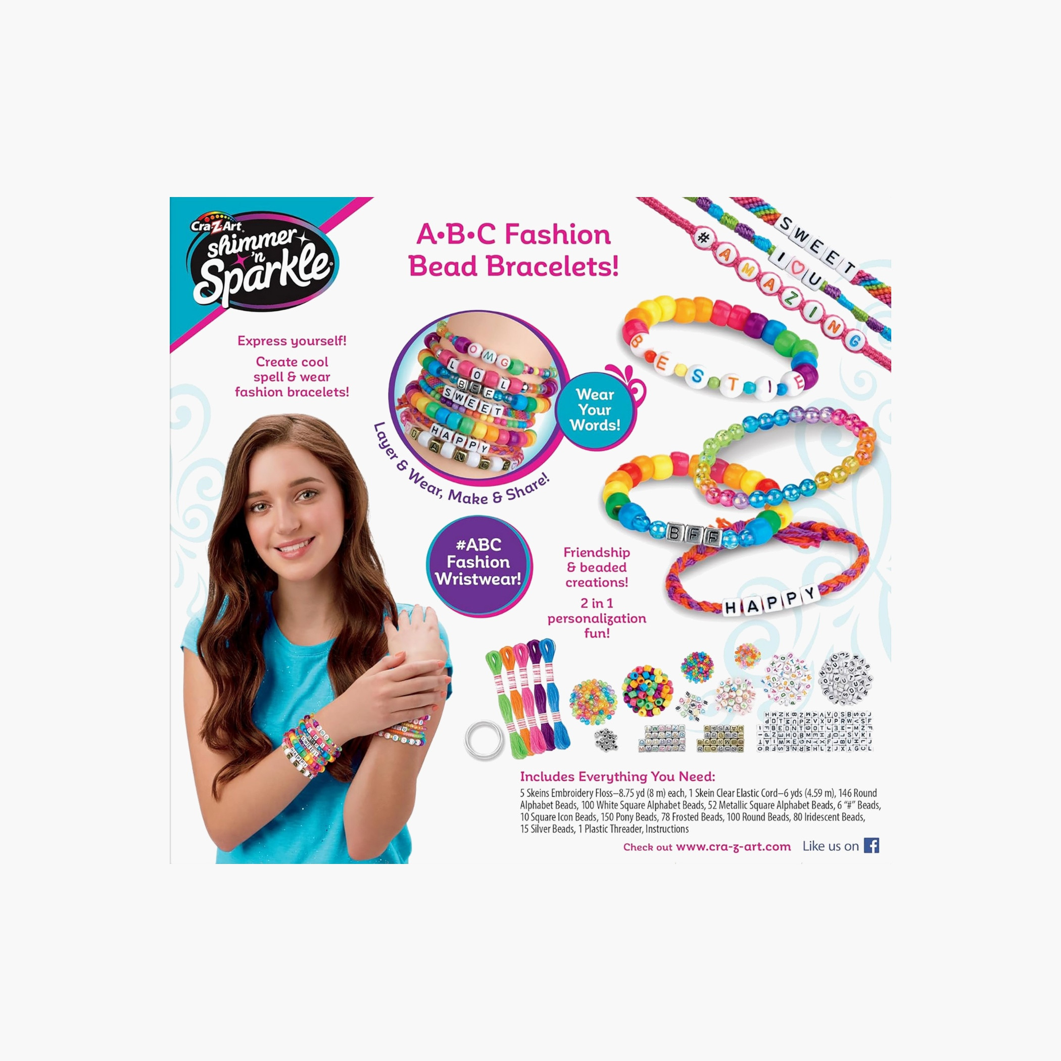 طقم صنع أساور مخصصة بحروف وأحرف لامعة من شيمر آند سباركل-school-artsandcrafts-image-2