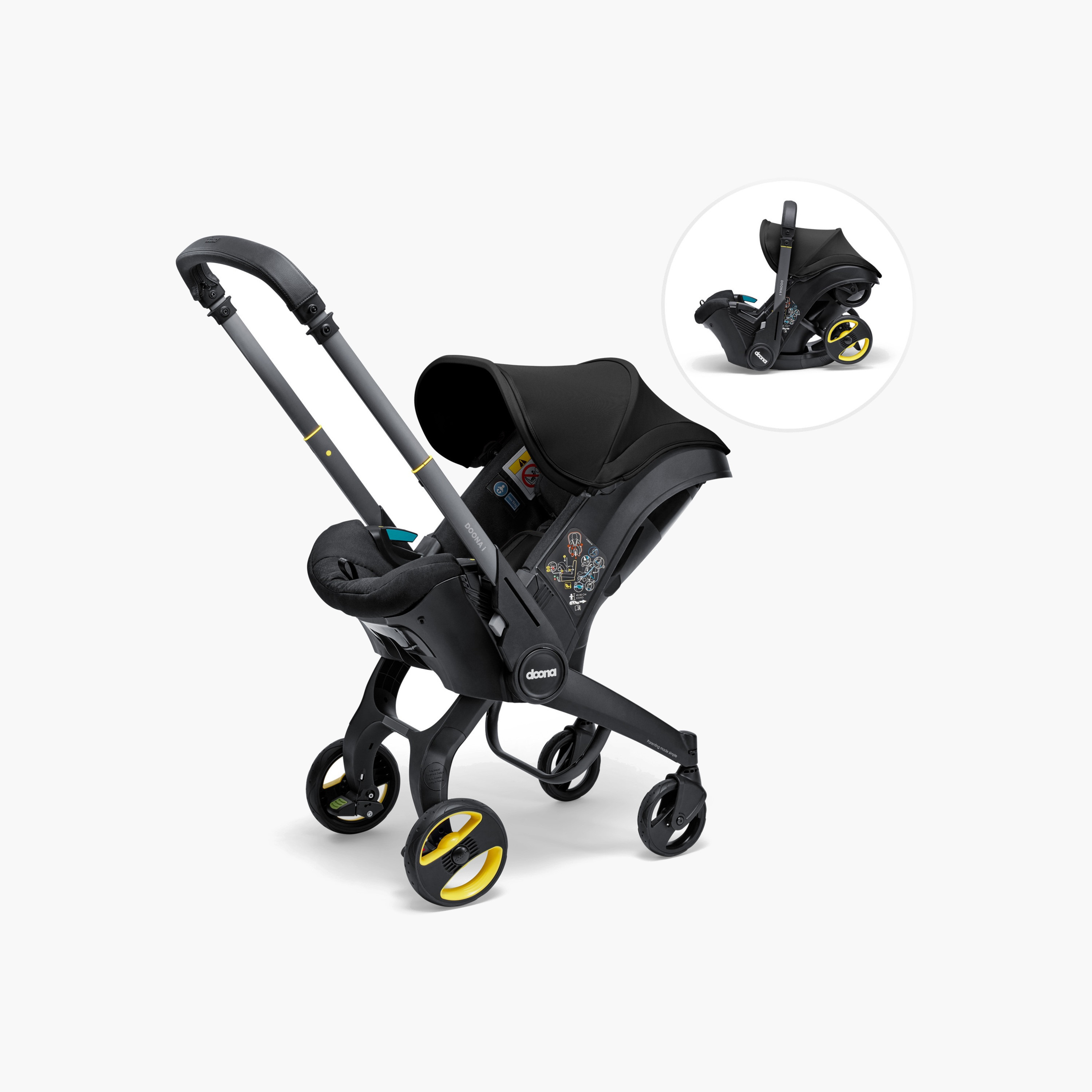 Doona Car Seat with Adjustable Handle, Rear Facing and ISOFIX System-baby-gear-carseats-image-1
