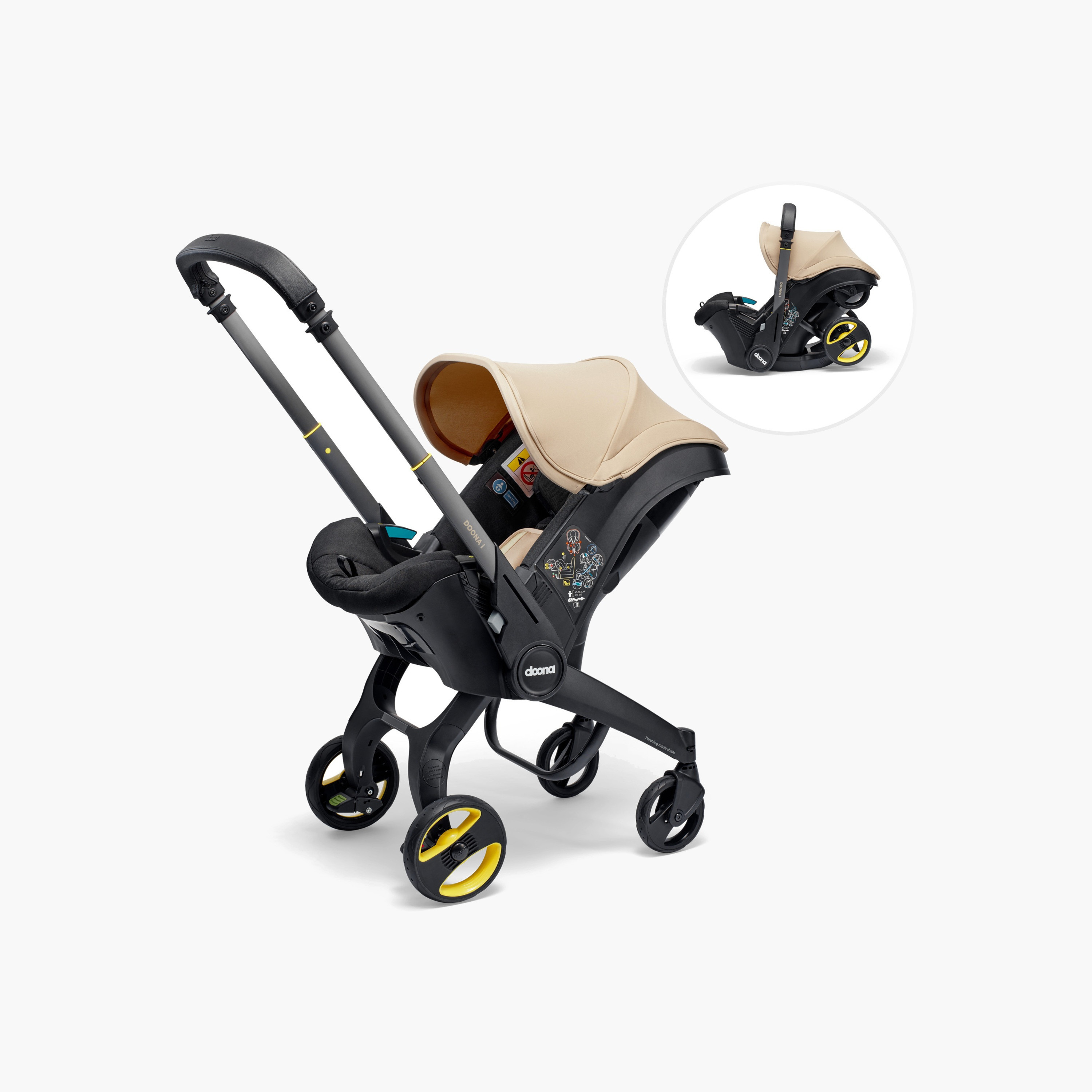 مقعد سيارة للأطفال بمقبض قابل للتعديل، مواجه للخلف ونظام إيزوفيكس من دونا-baby-gear-carseats-image-1
