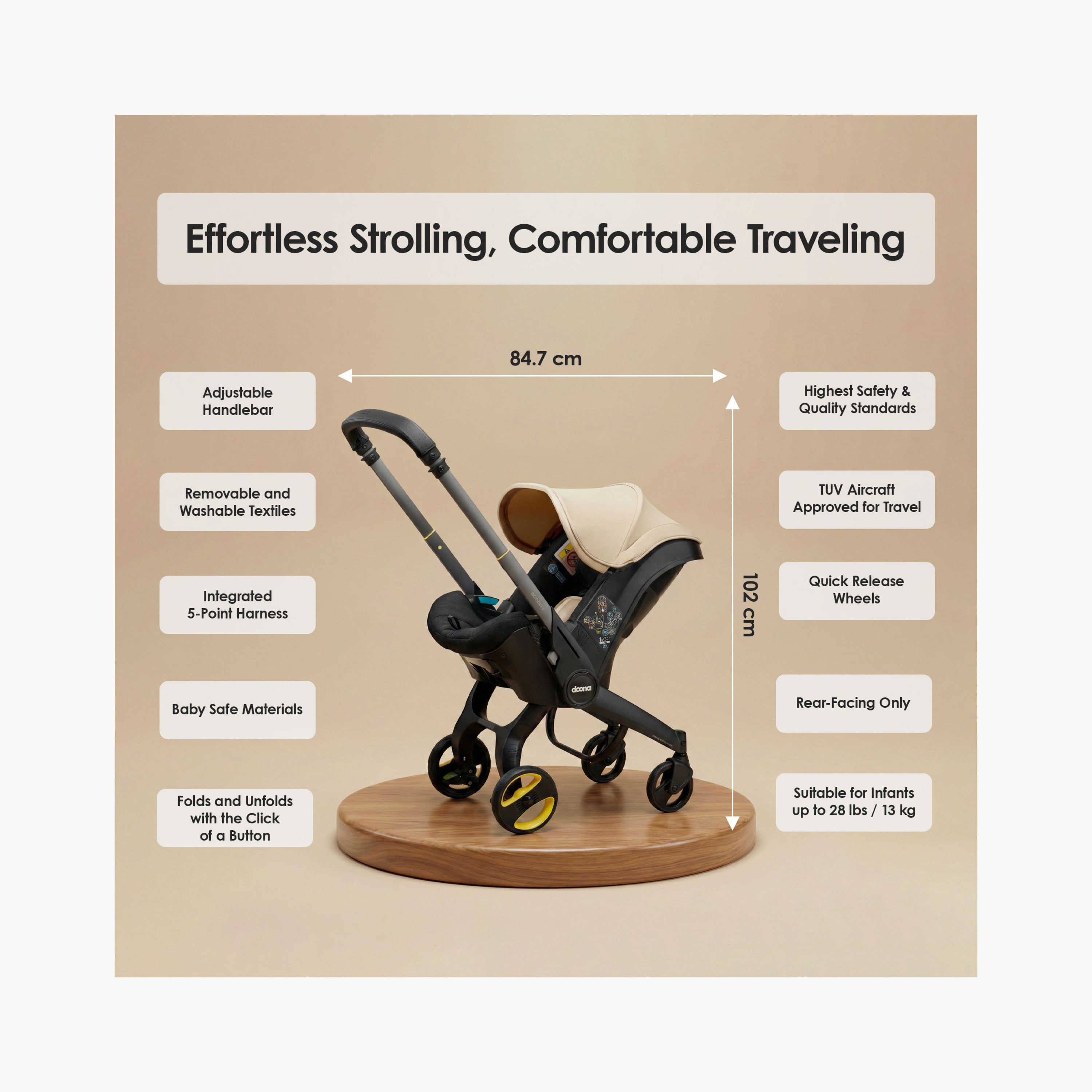 مقعد سيارة للأطفال بمقبض قابل للتعديل، مواجه للخلف ونظام إيزوفيكس من دونا-baby-gear-carseats-image-4
