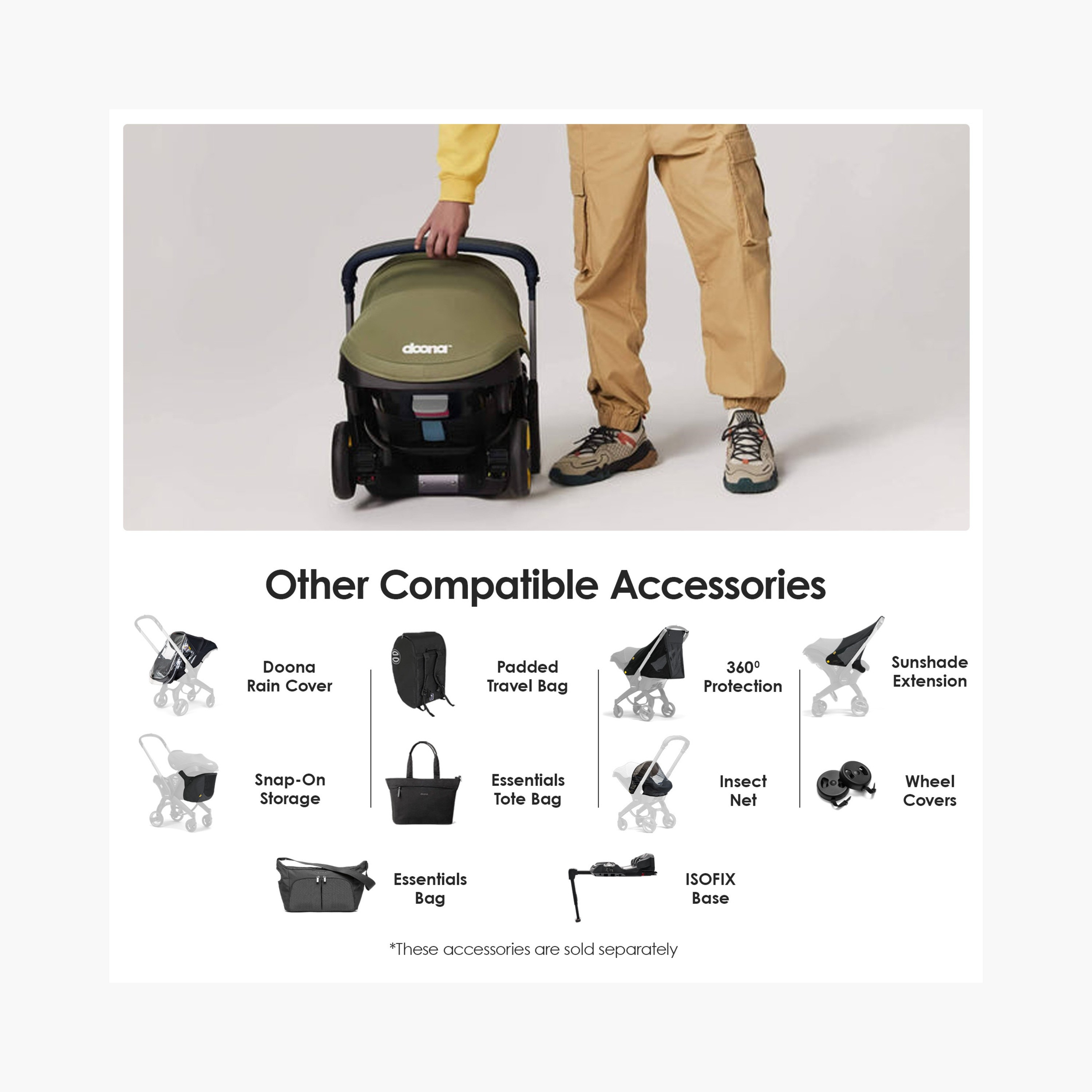 مقعد سيارة للأطفال بمقبض قابل للتعديل، مواجه للخلف ونظام إيزوفيكس من دونا-baby-gear-carseats-image-6
