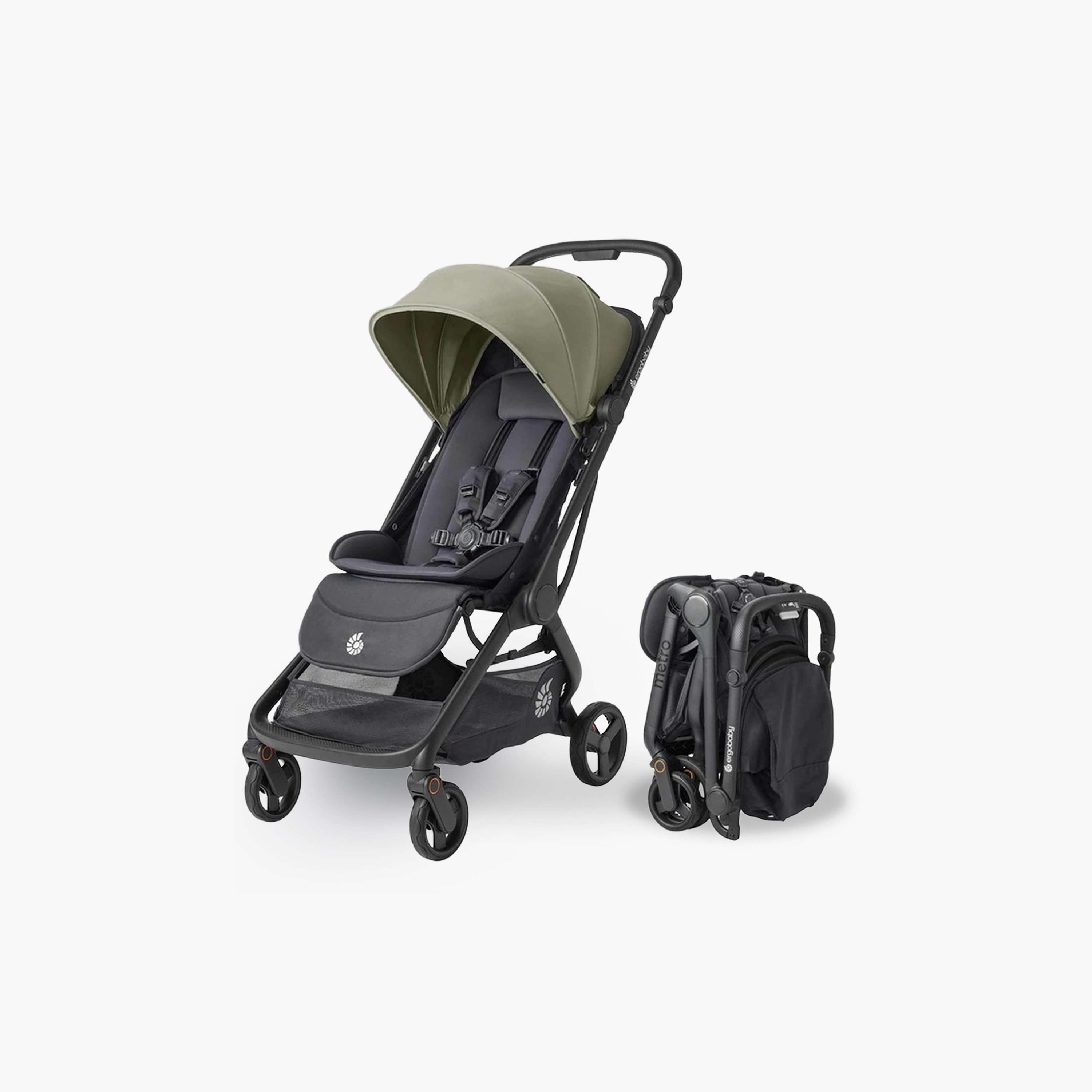 عربة أطفال بنظام ثلاثي الطي وبطي مدمج إرجو بيبي ميترو من إرجو بيبي-baby-gear-strollersandprams-strollers-image-1