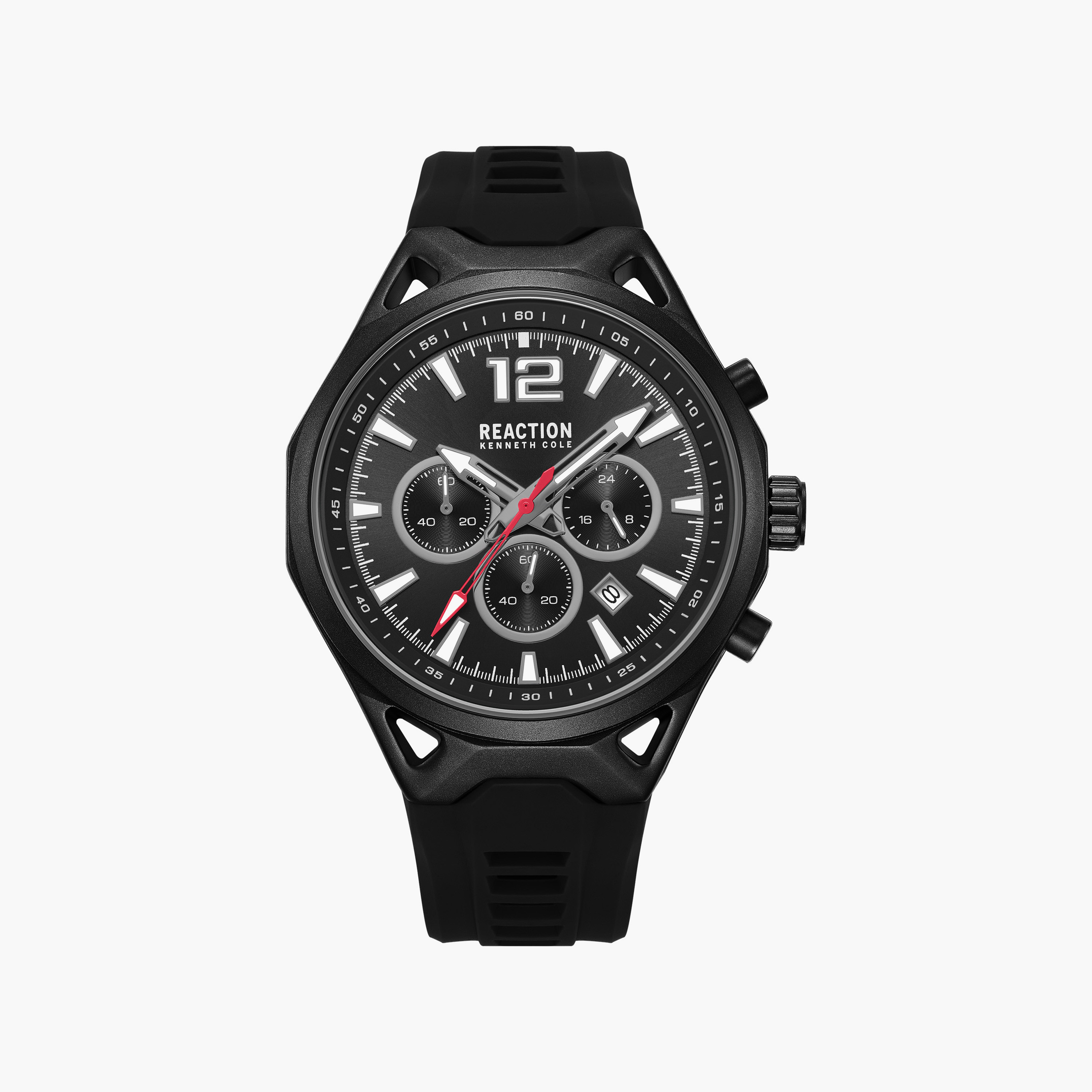 Kenneth Cole Men's Black Round 45 MM Chronograph Watch | KRWGO0103402-men-watchesandjewellery-watches-image-1