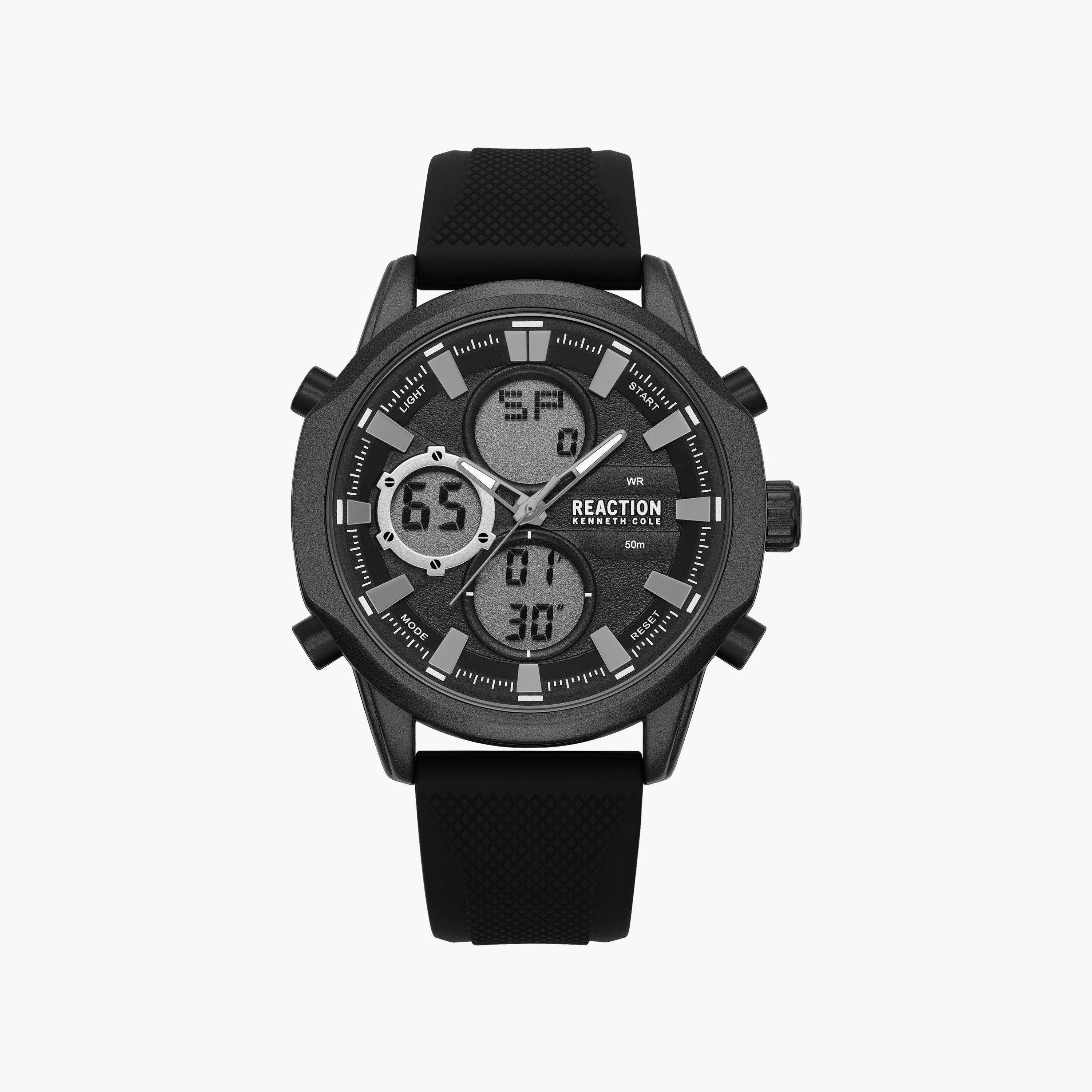Kenneth Cole Men's Black Round 46 MM Analog/Digital Watch | KRWGP0103201-men-watchesandjewellery-watches-image-1