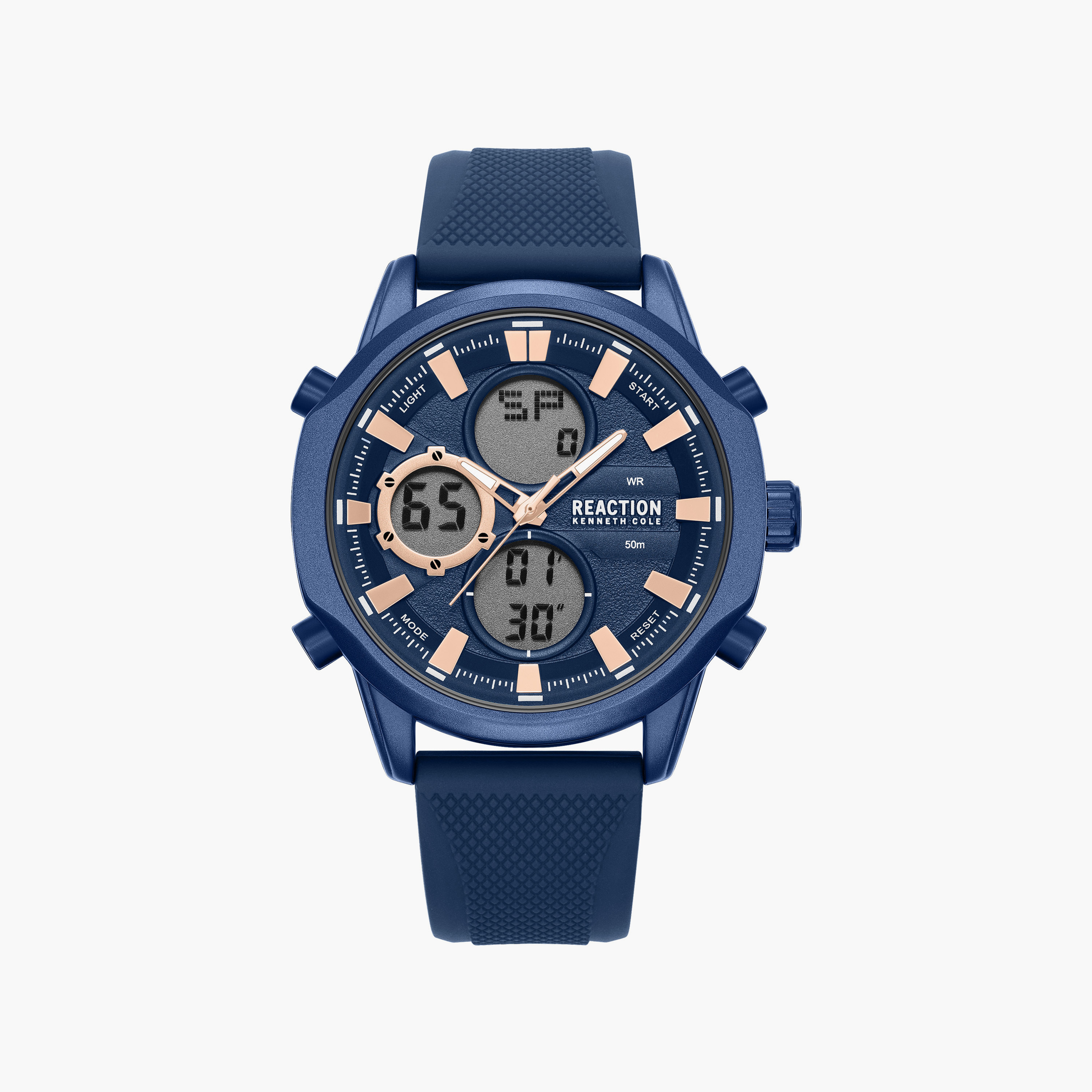 Kenneth Cole Men's Blue Round 46 MM Analog/Digital Watch | KRWGP0103202-men-watchesandjewellery-watches-image-1