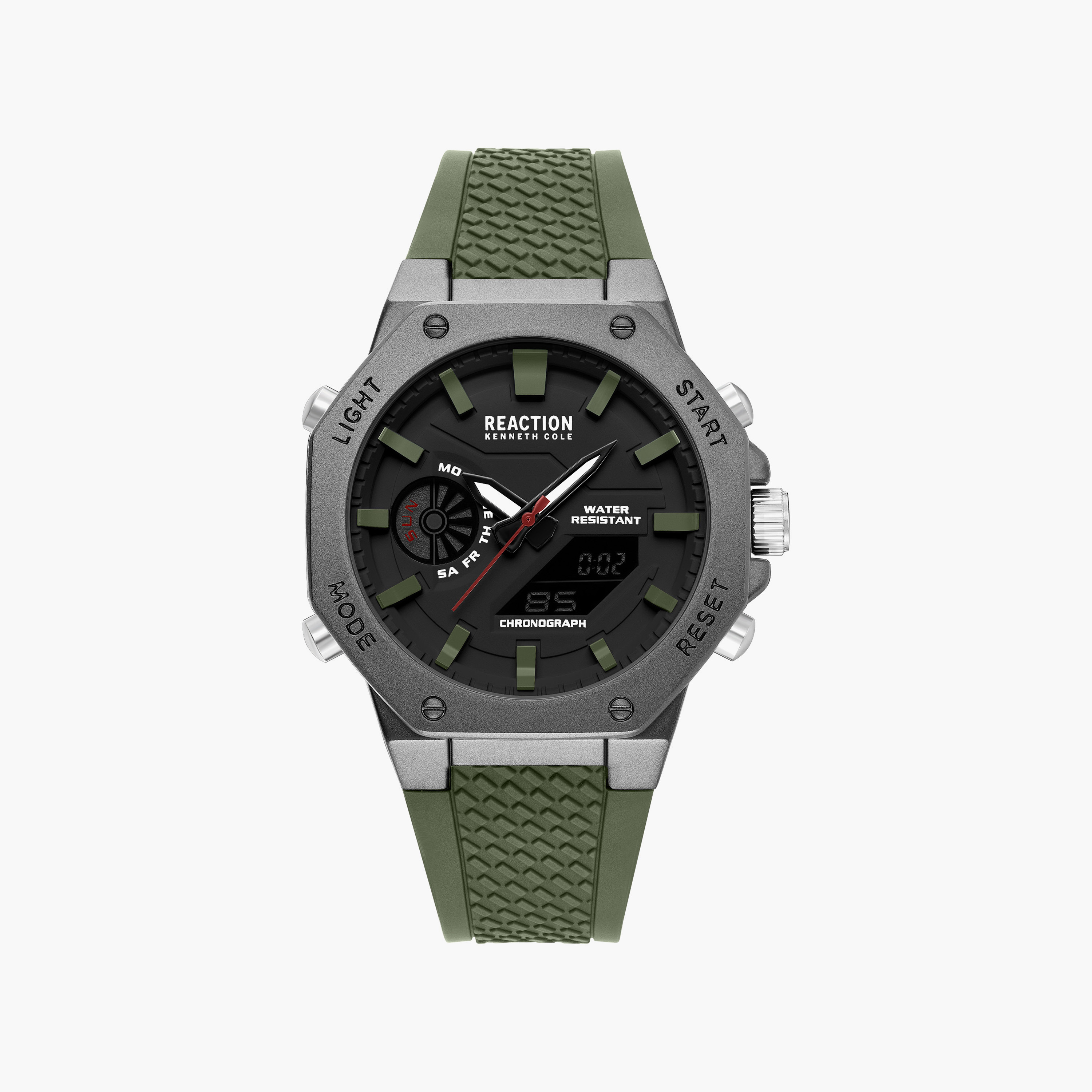 Kenneth Cole Men's Black Octagon 46 MM Analog/Digital Watch | KRWGP0069112-men-watchesandjewellery-watches-image-1