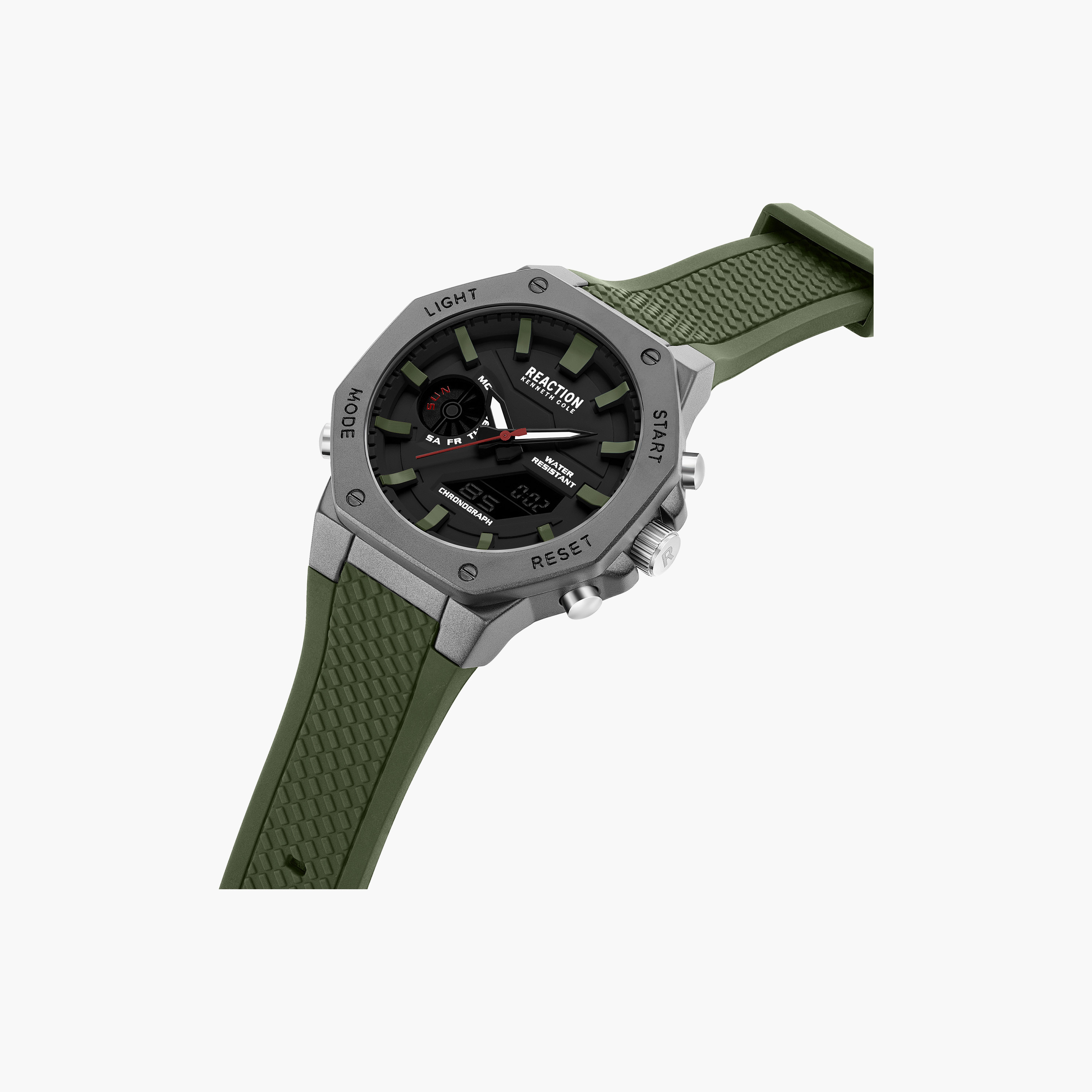 Kenneth Cole Men's Black Octagon 46 MM Analog/Digital Watch | KRWGP0069112-men-watchesandjewellery-watches-image-2