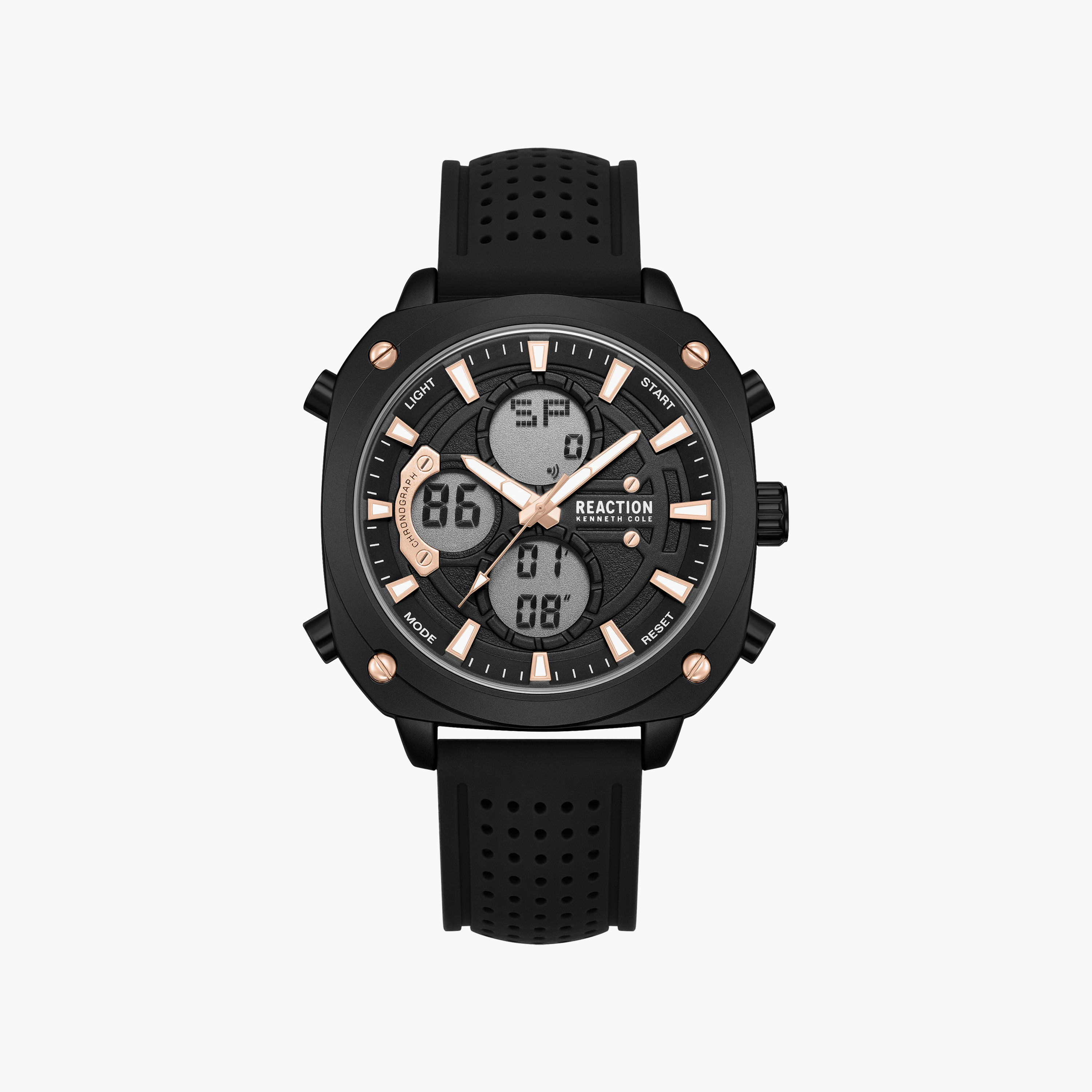 Kenneth Cole Men's Black Square 47 MM Analog/Digital Watch | KRWGP0103101-men-watchesandjewellery-watches-image-1