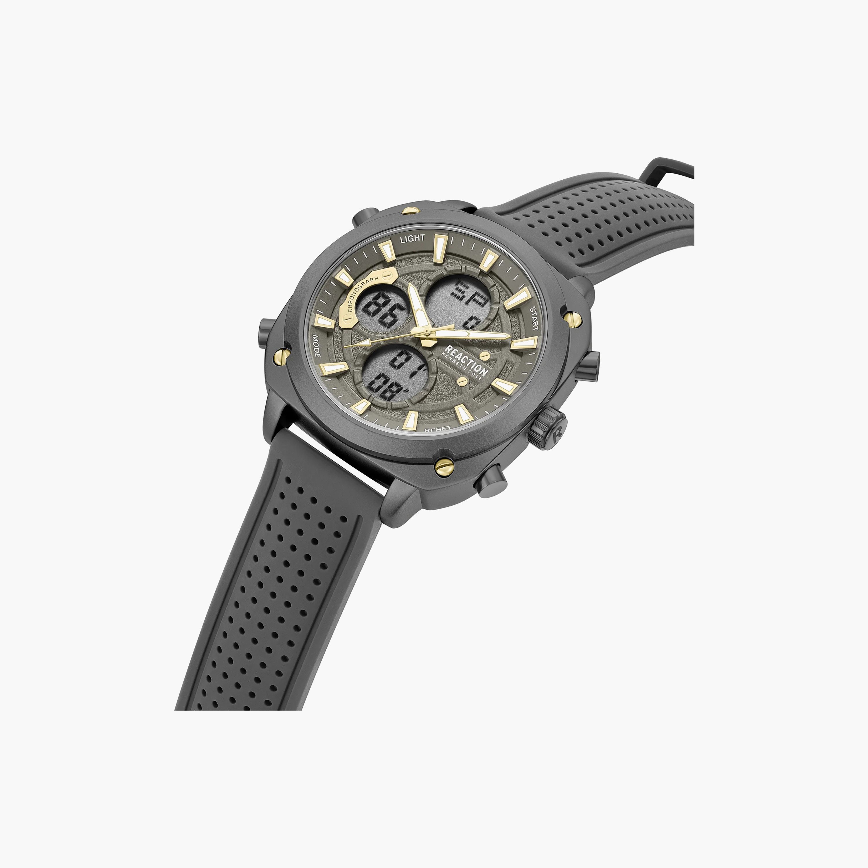 Kenneth Cole Men's Grey Square 47 MM Analog/Digital Watch | KRWGP0103102-men-watchesandjewellery-watches-image-1