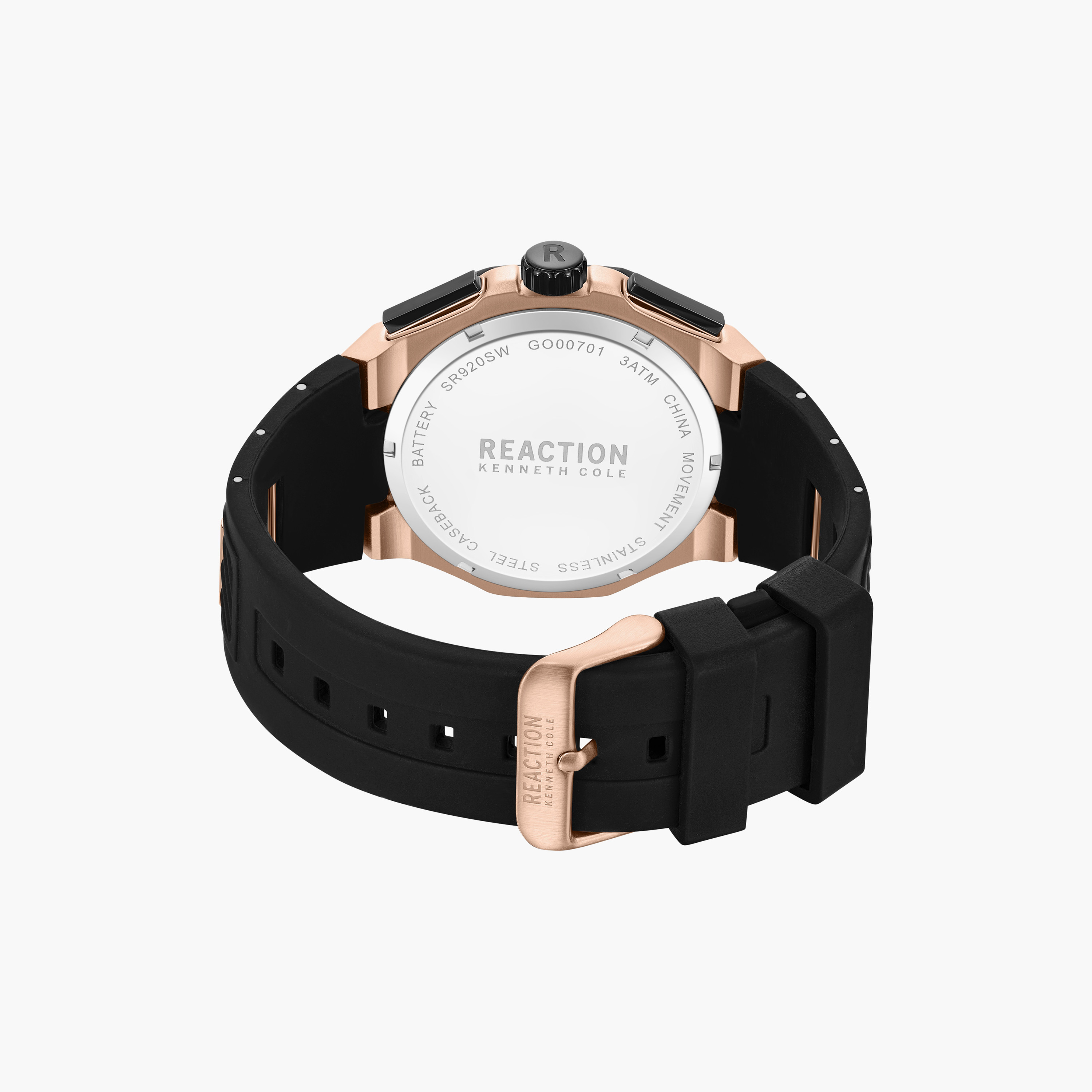Kenneth Cole Men's Black Octagon 45 MM Chronograph Watch | KRWGO0070103-men-watchesandjewellery-watches-image-3