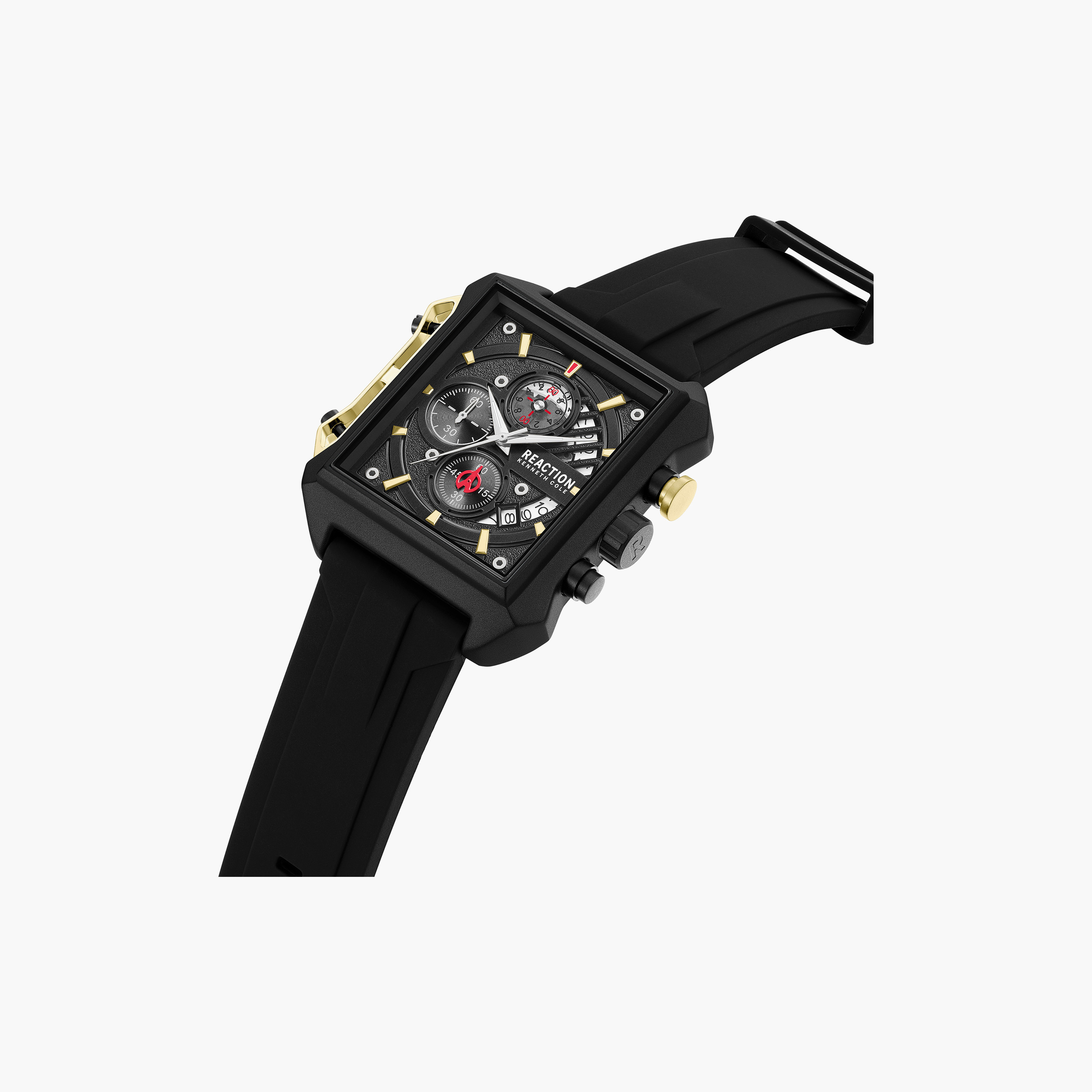 Kenneth Cole Men's Black Rectangular 52 MM Chronograph Watch | KRWGO0104501-men-watchesandjewellery-watches-image-2