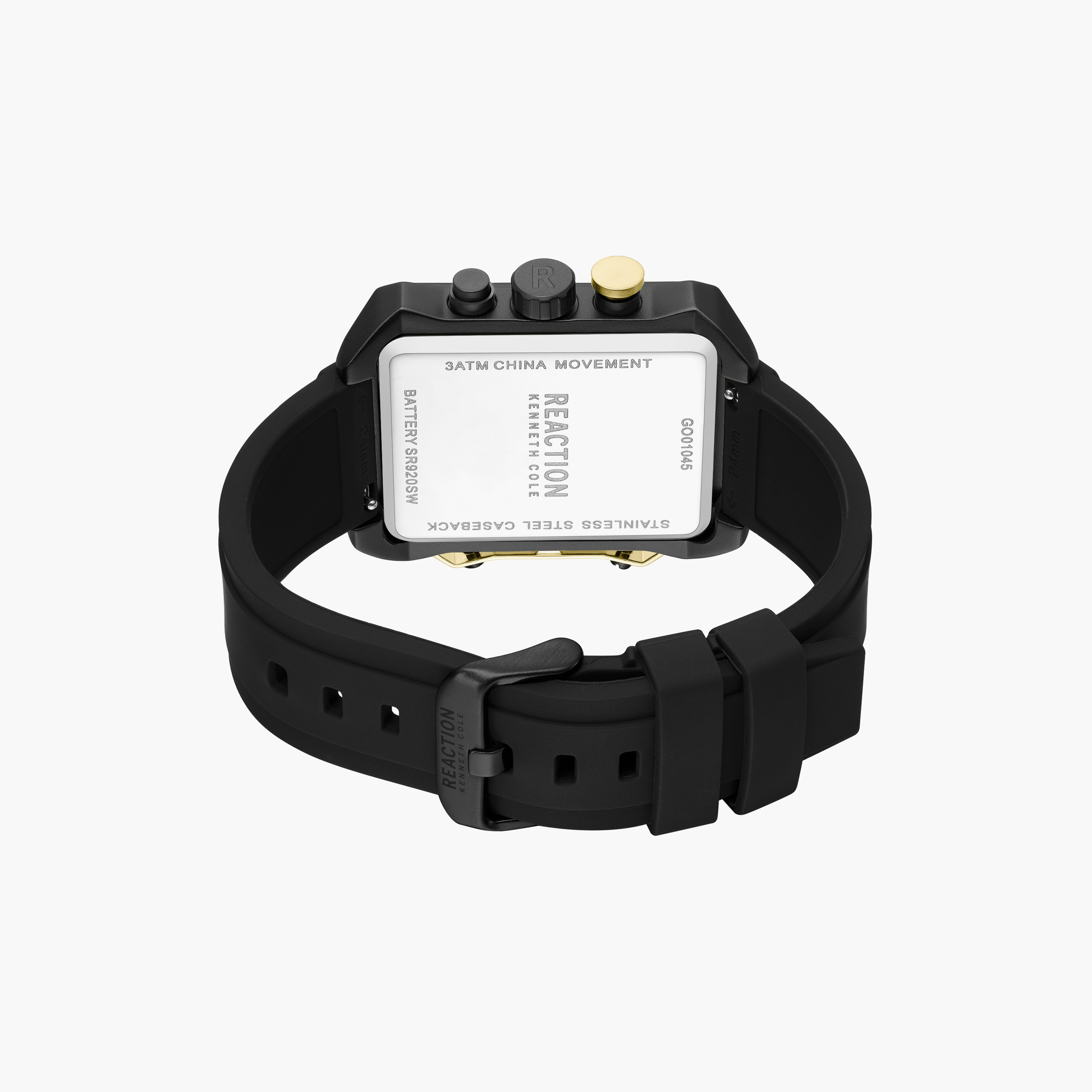 Kenneth Cole Men's Black Rectangular 52 MM Chronograph Watch | KRWGO0104501-men-watchesandjewellery-watches-image-3