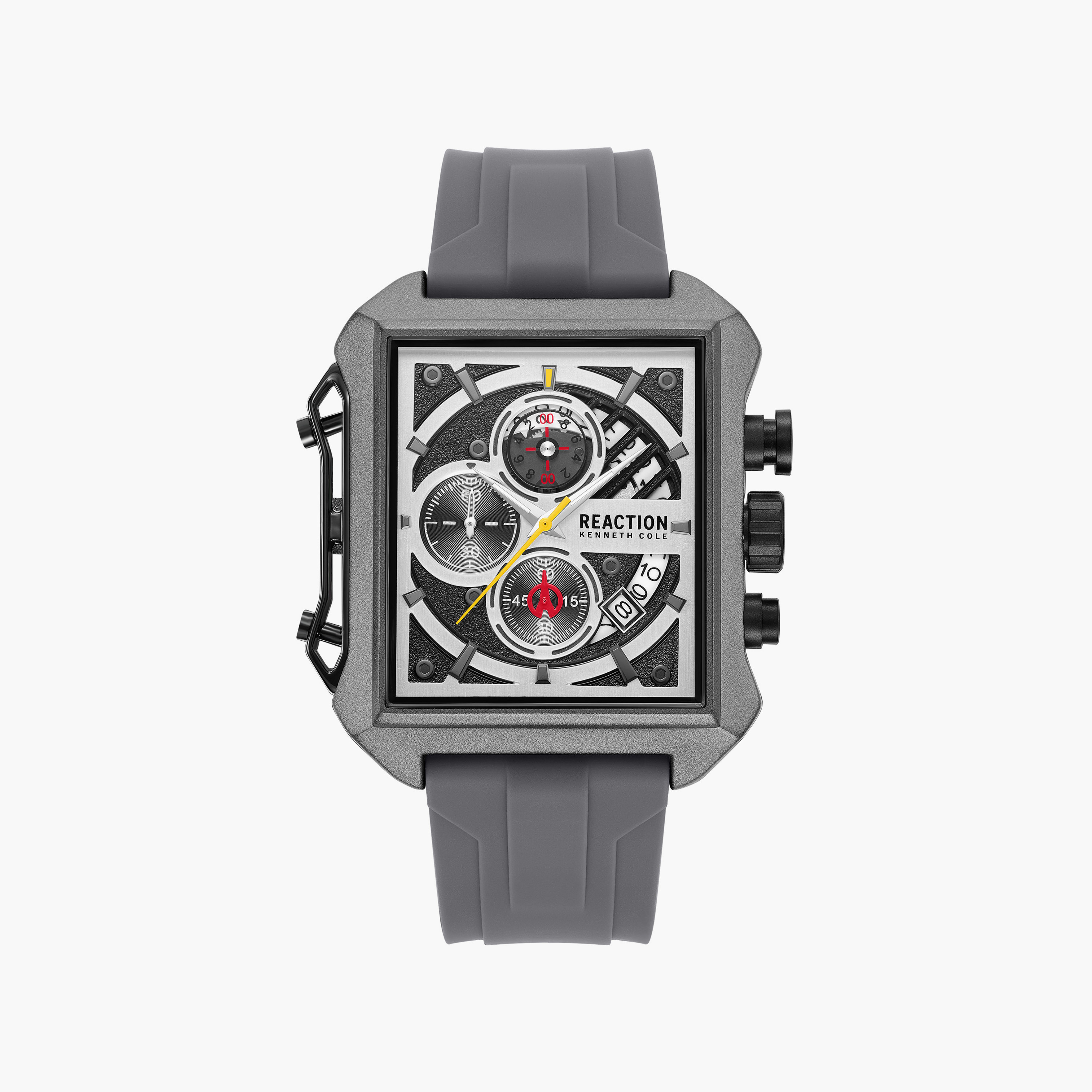 Kenneth Cole Men's Grey Rectangular 52 MM Chronograph Watch | KRWGO0104502-men-watchesandjewellery-watches-image-1
